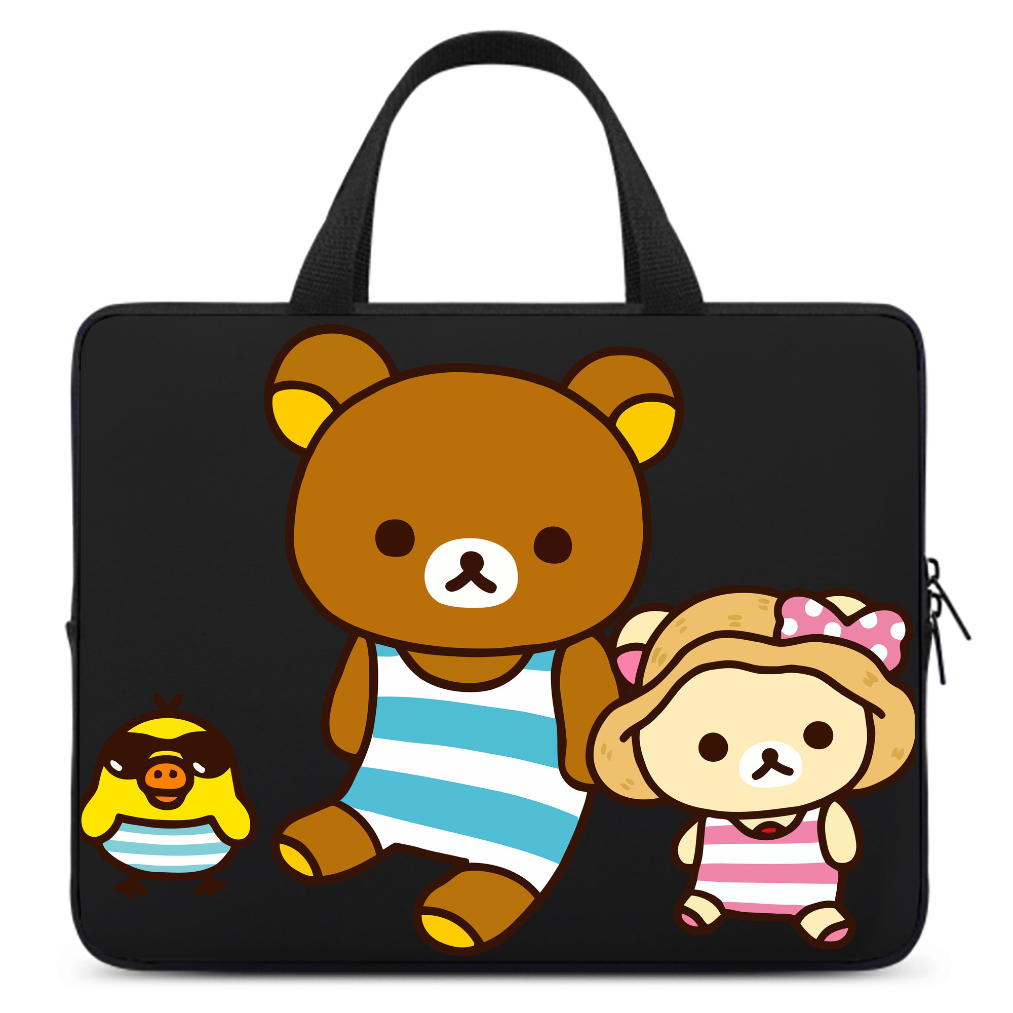 （画像用） リラックマ リラックマ キイロイトリ Rilakkuma Korilakkuma Kiiroitori 手提げノートパソコンバッグ
