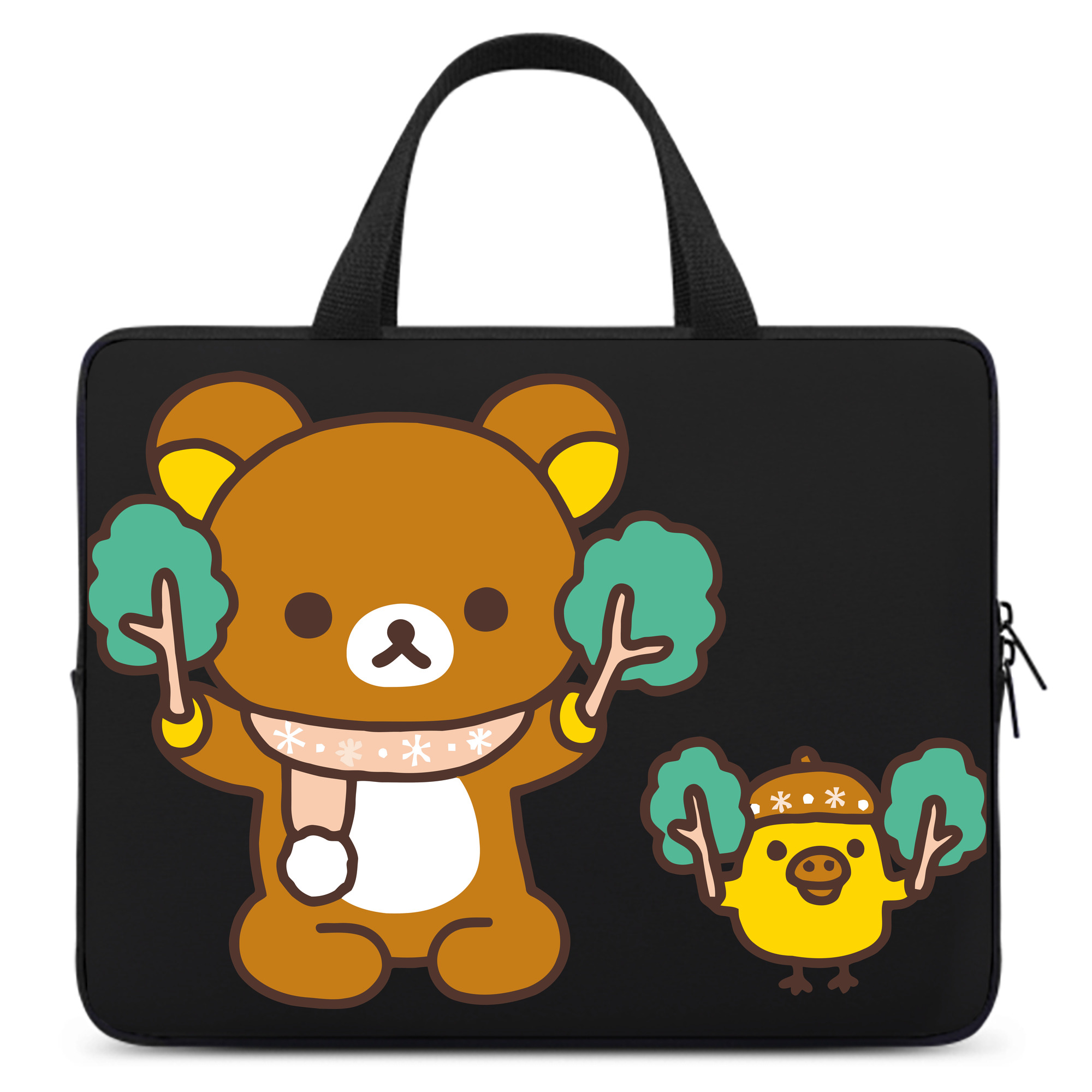 （画像用） リラックマ リラックマ キイロイトリ Rilakkuma Korilakkuma Kiiroitori 手提げノートパソコンバッグ