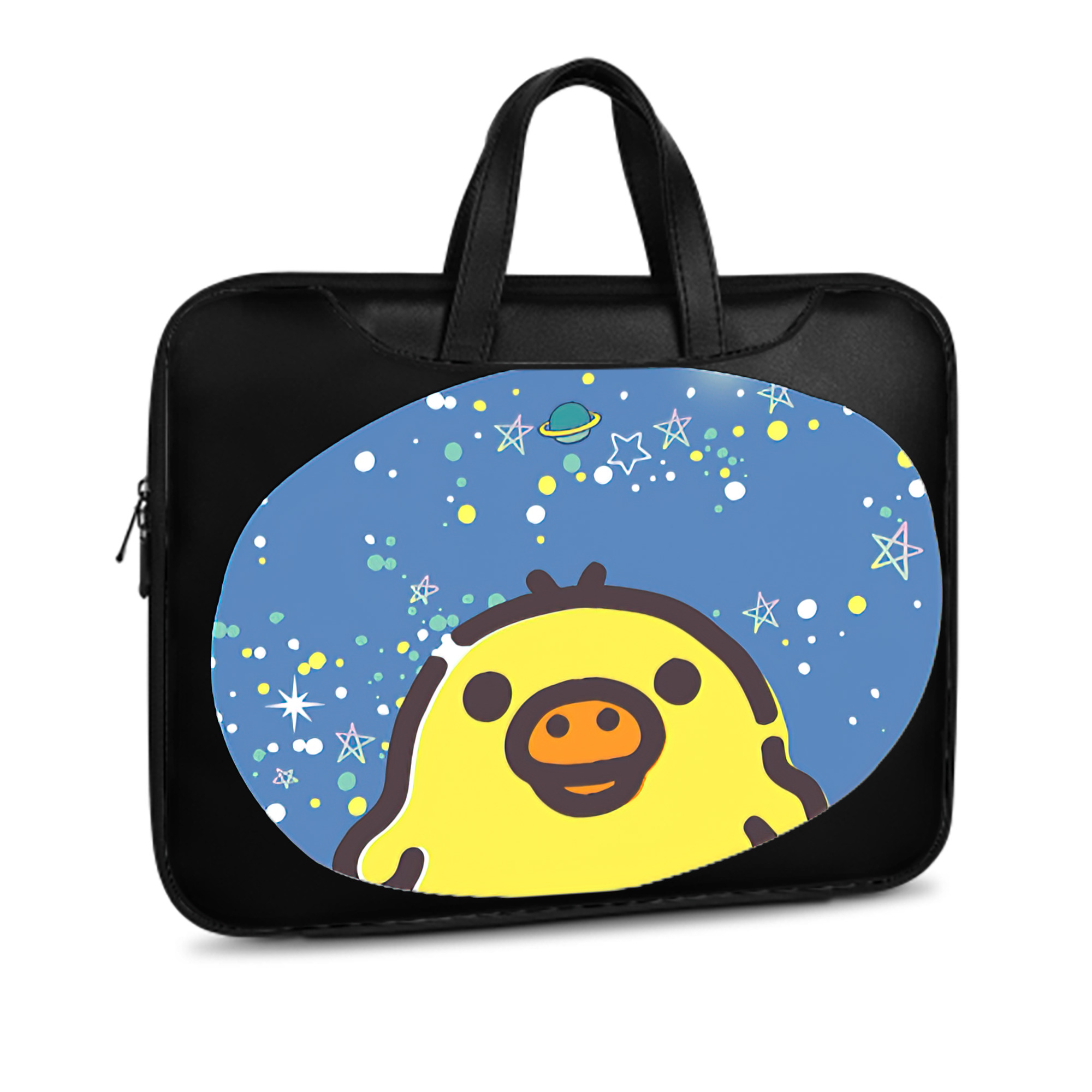 （画像用） リラックマ リラックマ キイロイトリ Rilakkuma Korilakkuma Kiiroitori レザーラップトップバッグ　ノートパソコンケース