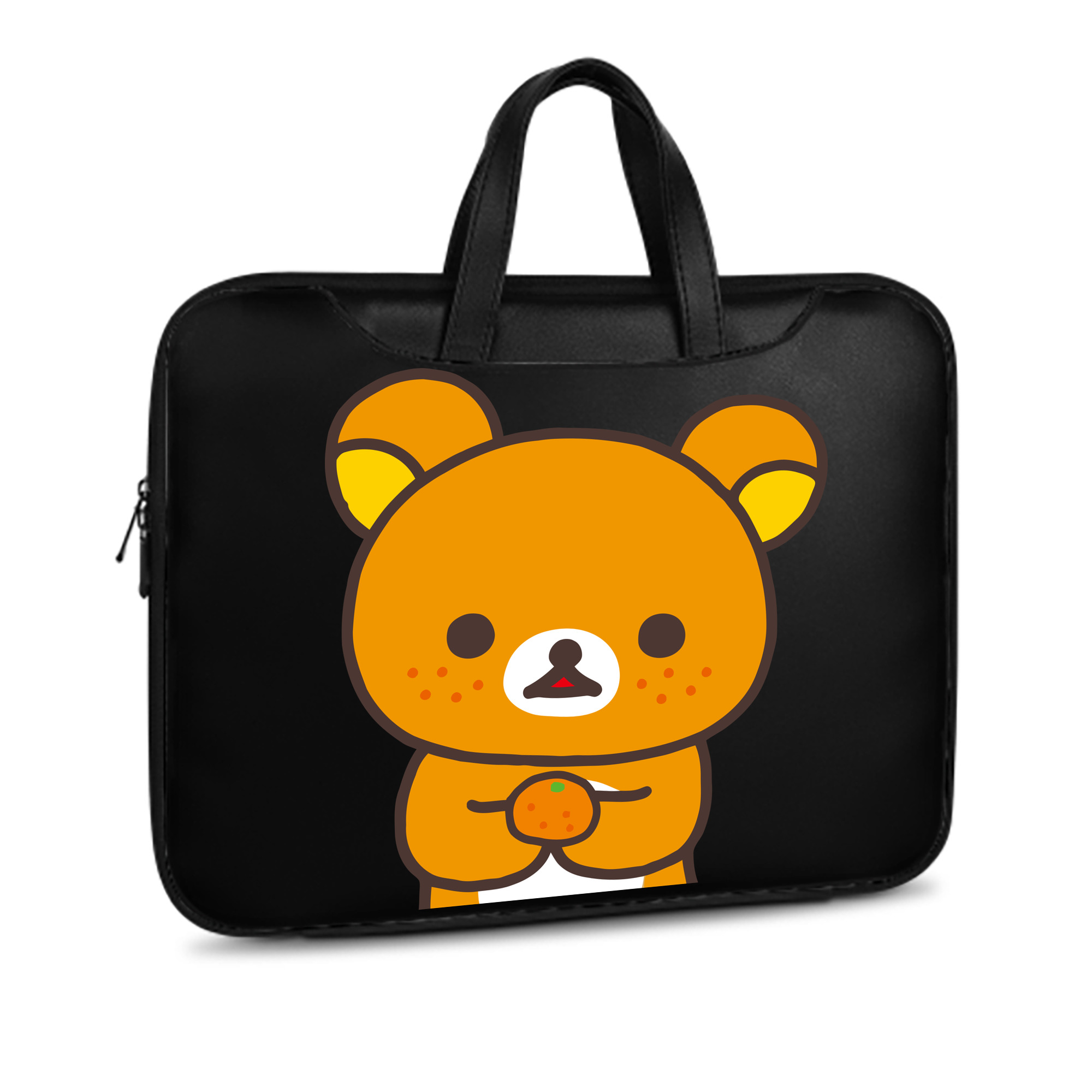 （画像用） リラックマ リラックマ キイロイトリ Rilakkuma Korilakkuma Kiiroitori レザーラップトップバッグ　ノートパソコンケース