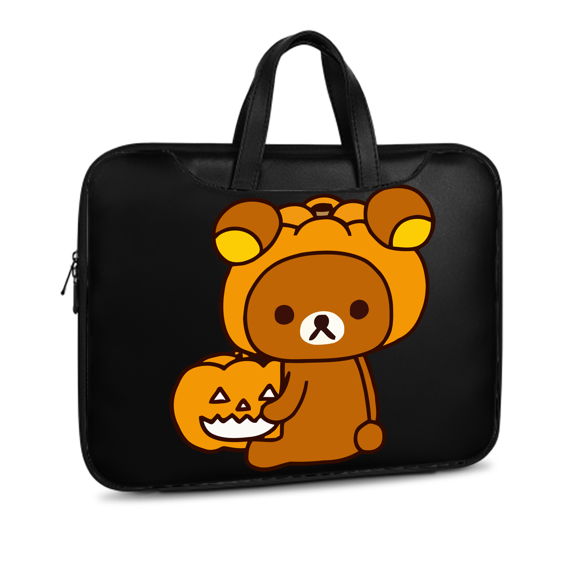 （画像用） リラックマ リラックマ キイロイトリ Rilakkuma Korilakkuma Kiiroitori レザーラップトップバッグ　ノートパソコンケース