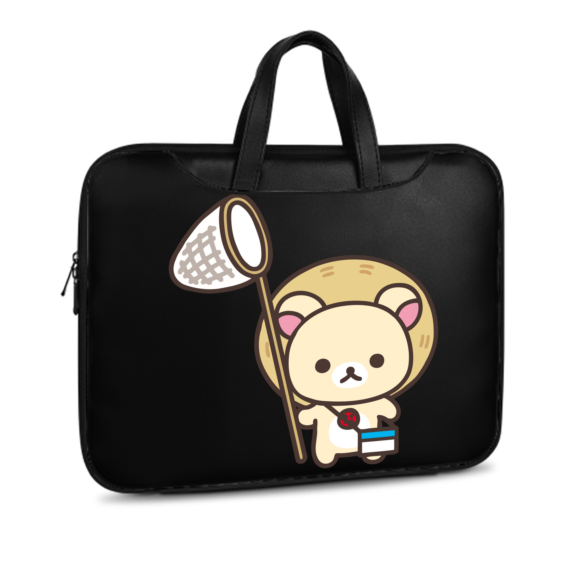 （画像用） リラックマ リラックマ キイロイトリ Rilakkuma Korilakkuma Kiiroitori レザーラップトップバッグ　ノートパソコンケース