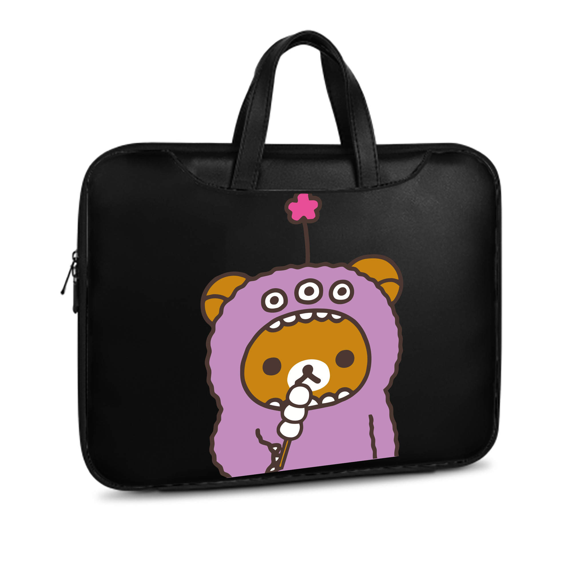 （画像用） リラックマ リラックマ キイロイトリ Rilakkuma Korilakkuma Kiiroitori レザーラップトップバッグ　ノートパソコンケース