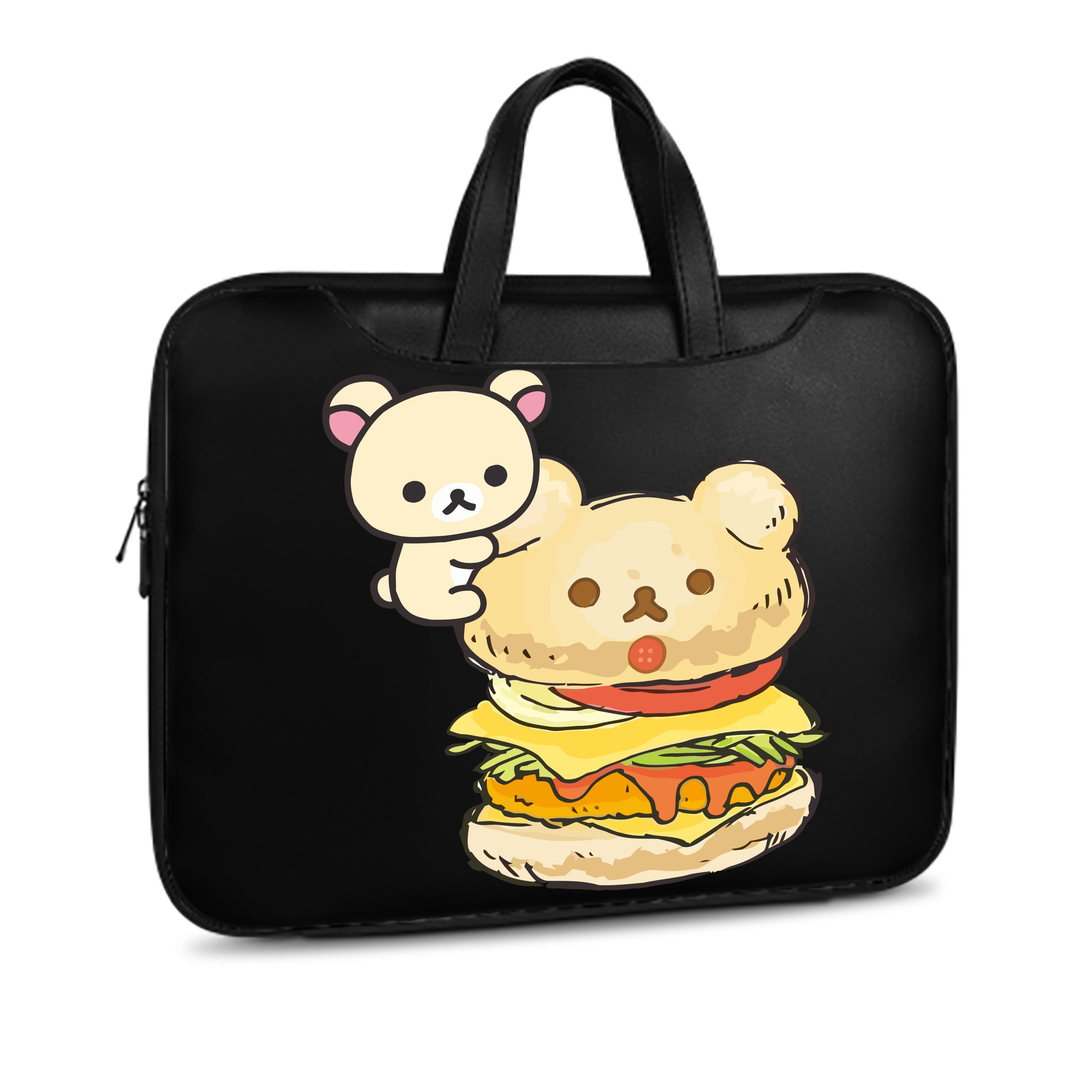 （画像用） リラックマ リラックマ キイロイトリ Rilakkuma Korilakkuma Kiiroitori レザーラップトップバッグ　ノートパソコンケース