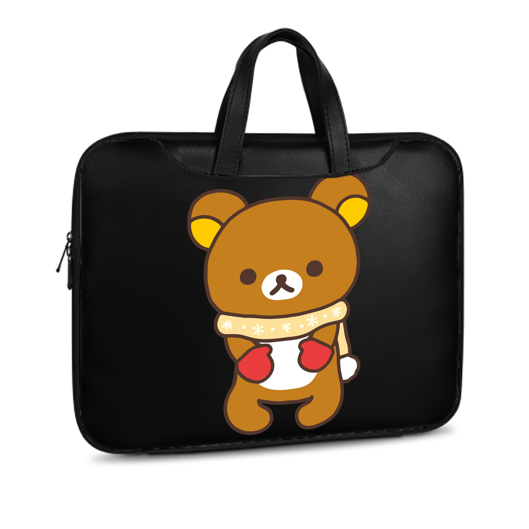 （画像用） リラックマ リラックマ キイロイトリ Rilakkuma Korilakkuma Kiiroitori レザーラップトップバッグ　ノートパソコンケース