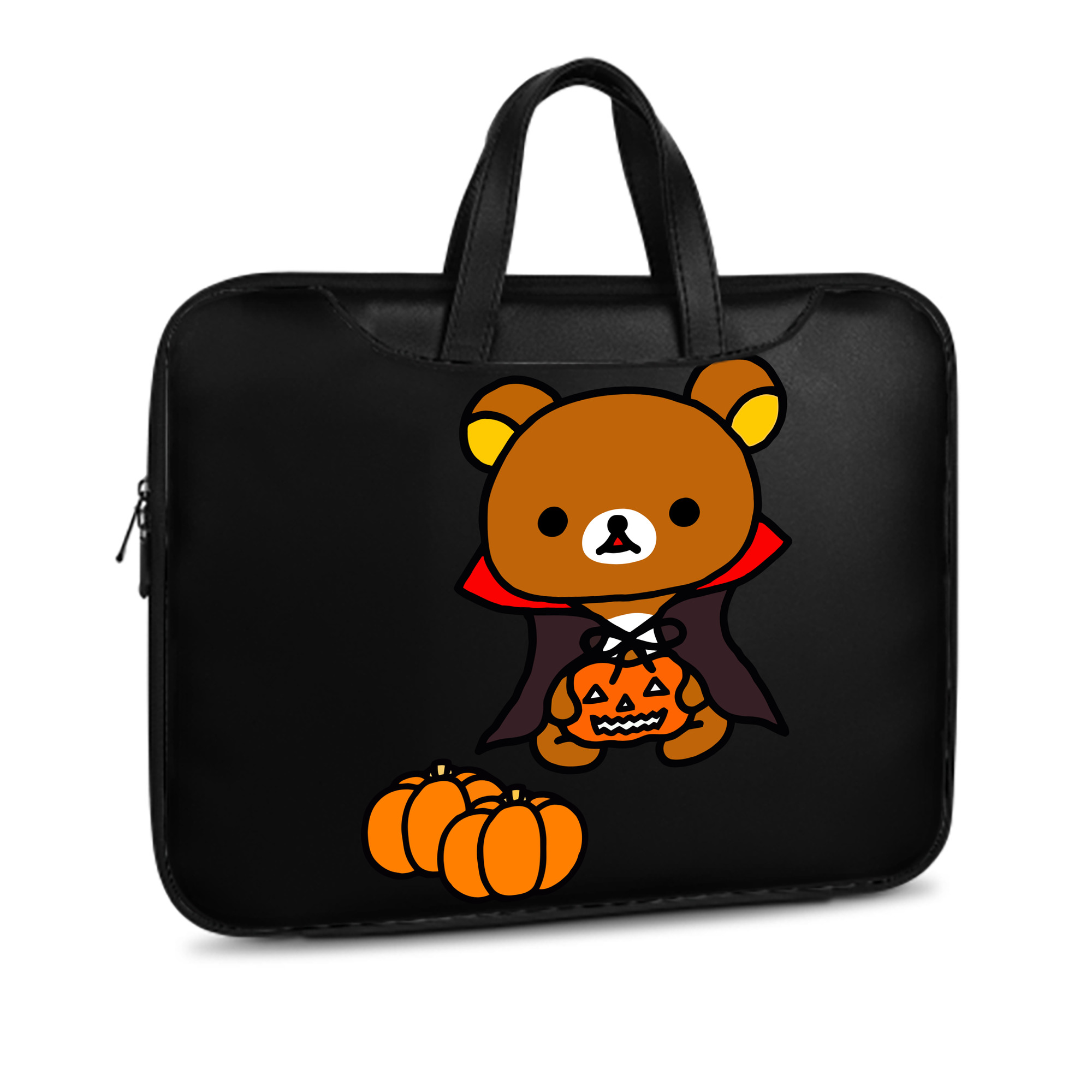 （画像用） リラックマ リラックマ キイロイトリ Rilakkuma Korilakkuma Kiiroitori レザーラップトップバッグ　ノートパソコンケース