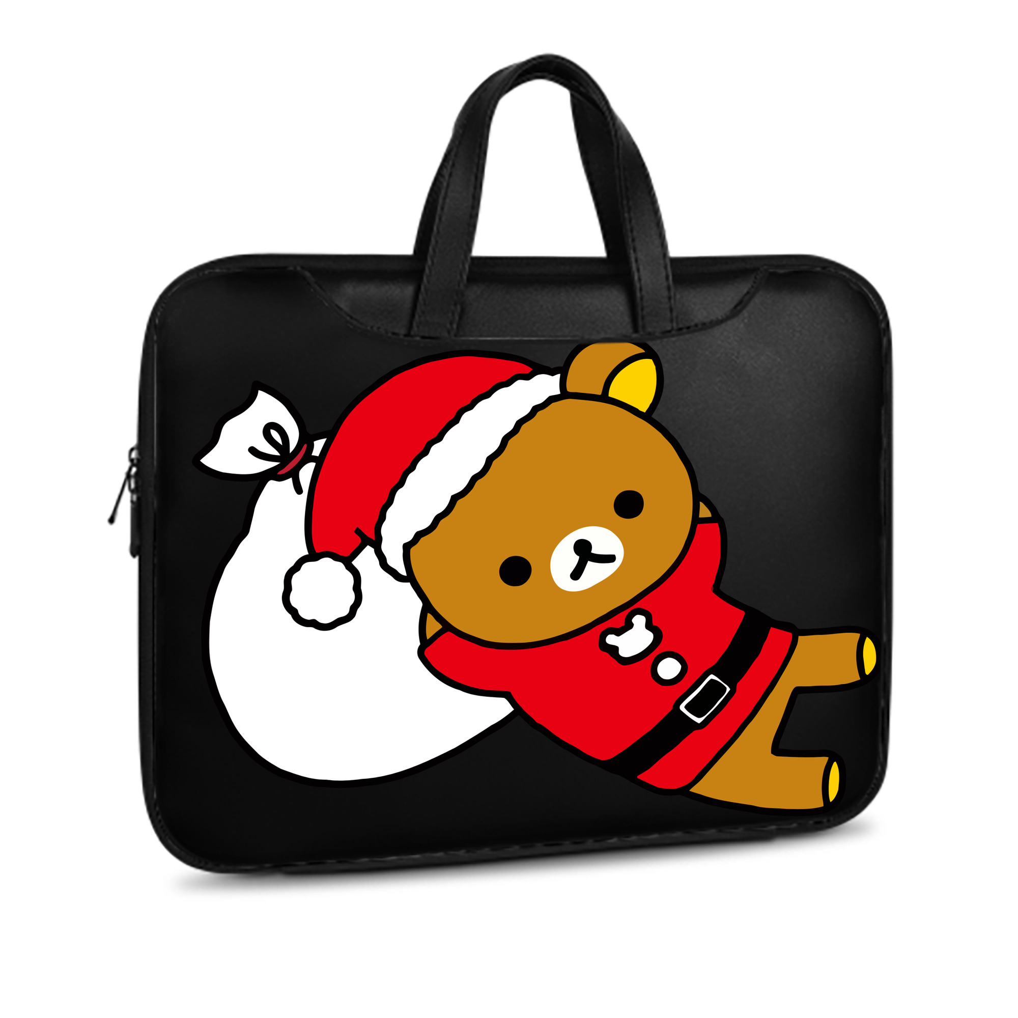 （画像用） リラックマ リラックマ キイロイトリ Rilakkuma Korilakkuma Kiiroitori レザーラップトップバッグ　ノートパソコンケース