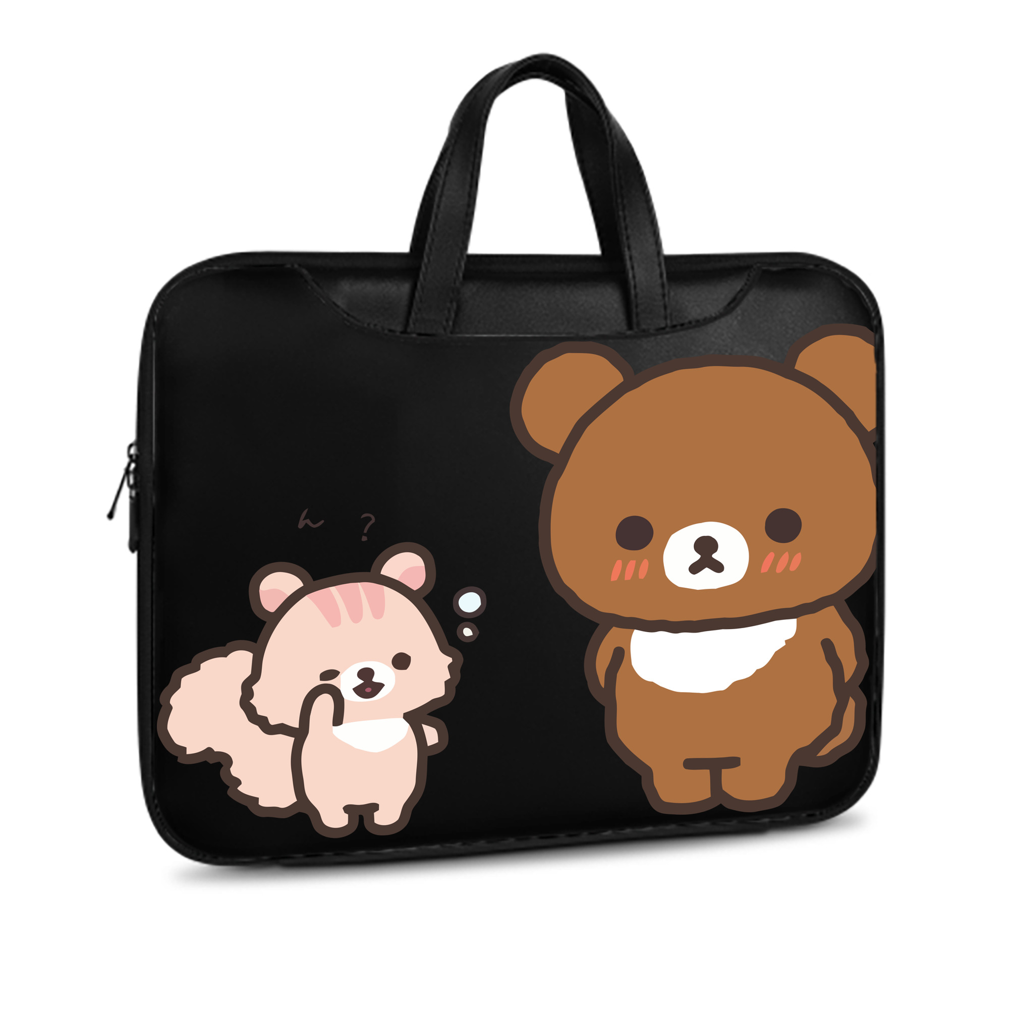 （画像用） リラックマ リラックマ キイロイトリ Rilakkuma Korilakkuma Kiiroitori レザーラップトップバッグ　ノートパソコンケース