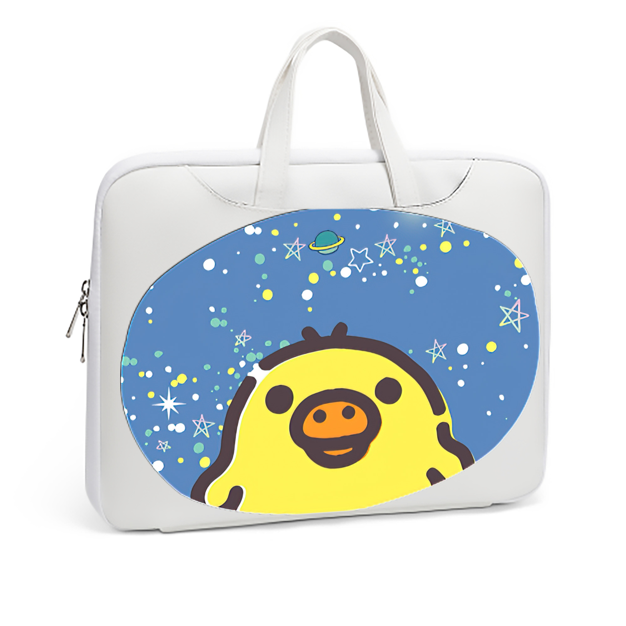 （画像用） リラックマ リラックマ キイロイトリ Rilakkuma Korilakkuma Kiiroitori レザーラップトップバッグ　ノートパソコンケース