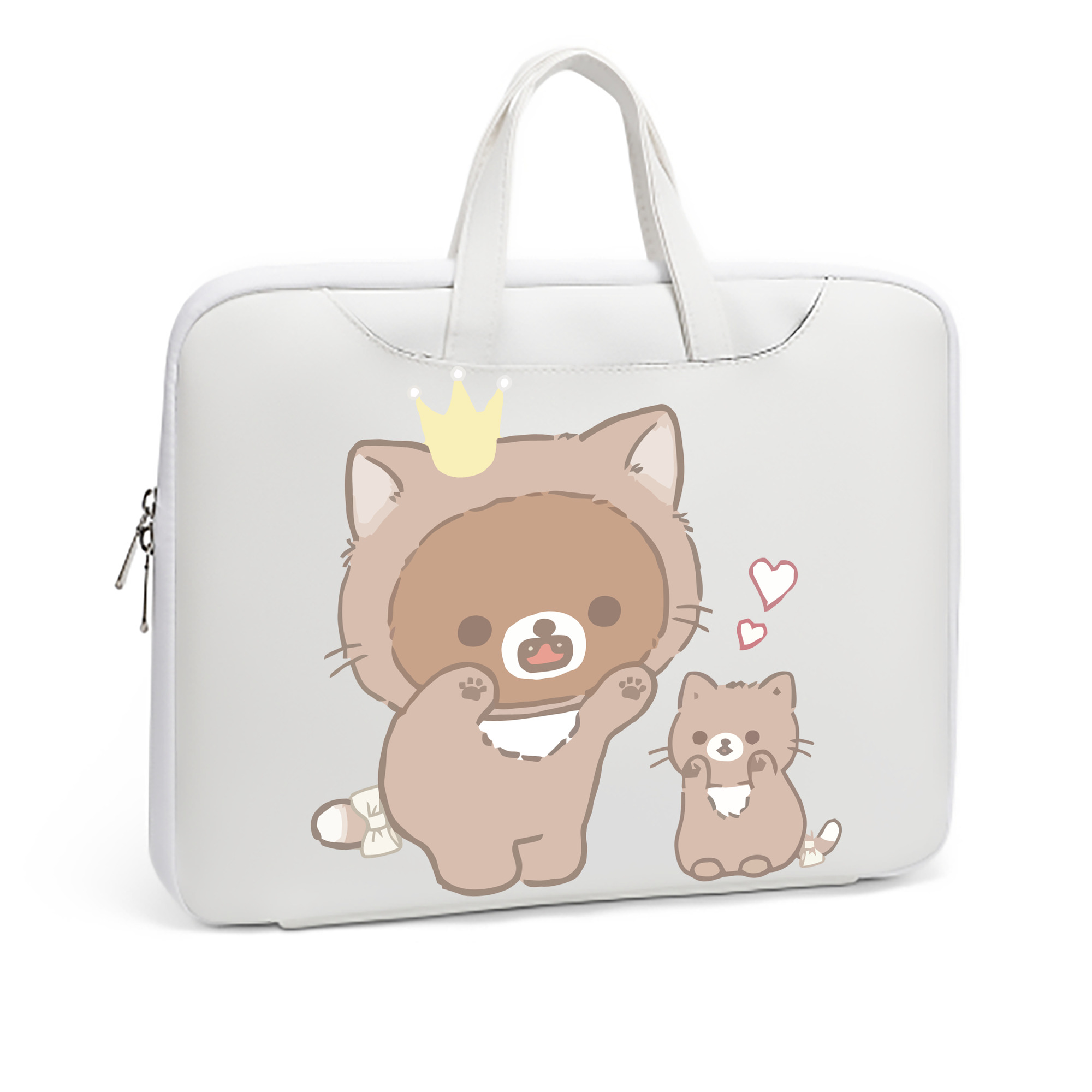 （画像用） リラックマ リラックマ キイロイトリ Rilakkuma Korilakkuma Kiiroitori レザーラップトップバッグ　ノートパソコンケース