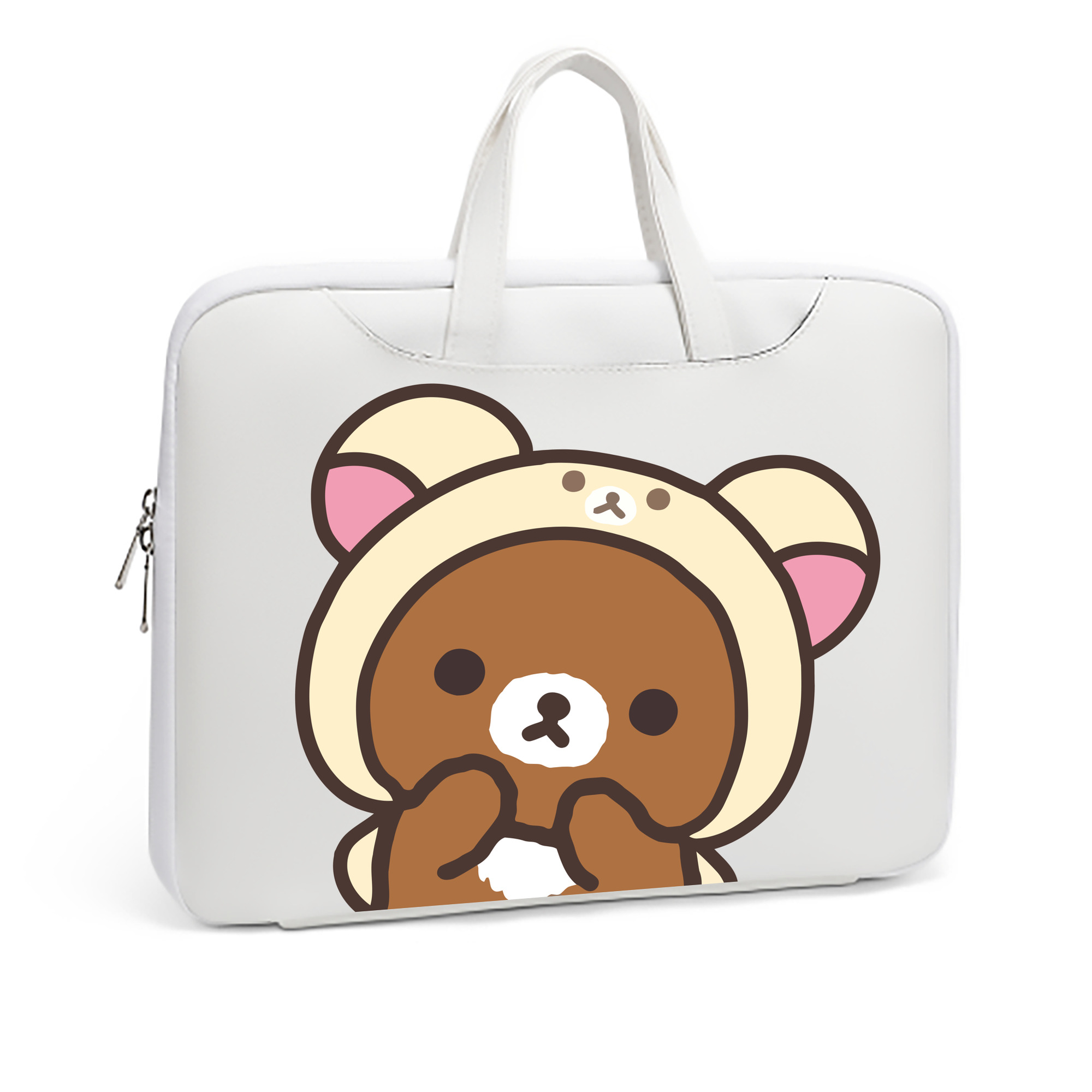 （画像用） リラックマ リラックマ キイロイトリ Rilakkuma Korilakkuma Kiiroitori レザーラップトップバッグ　ノートパソコンケース