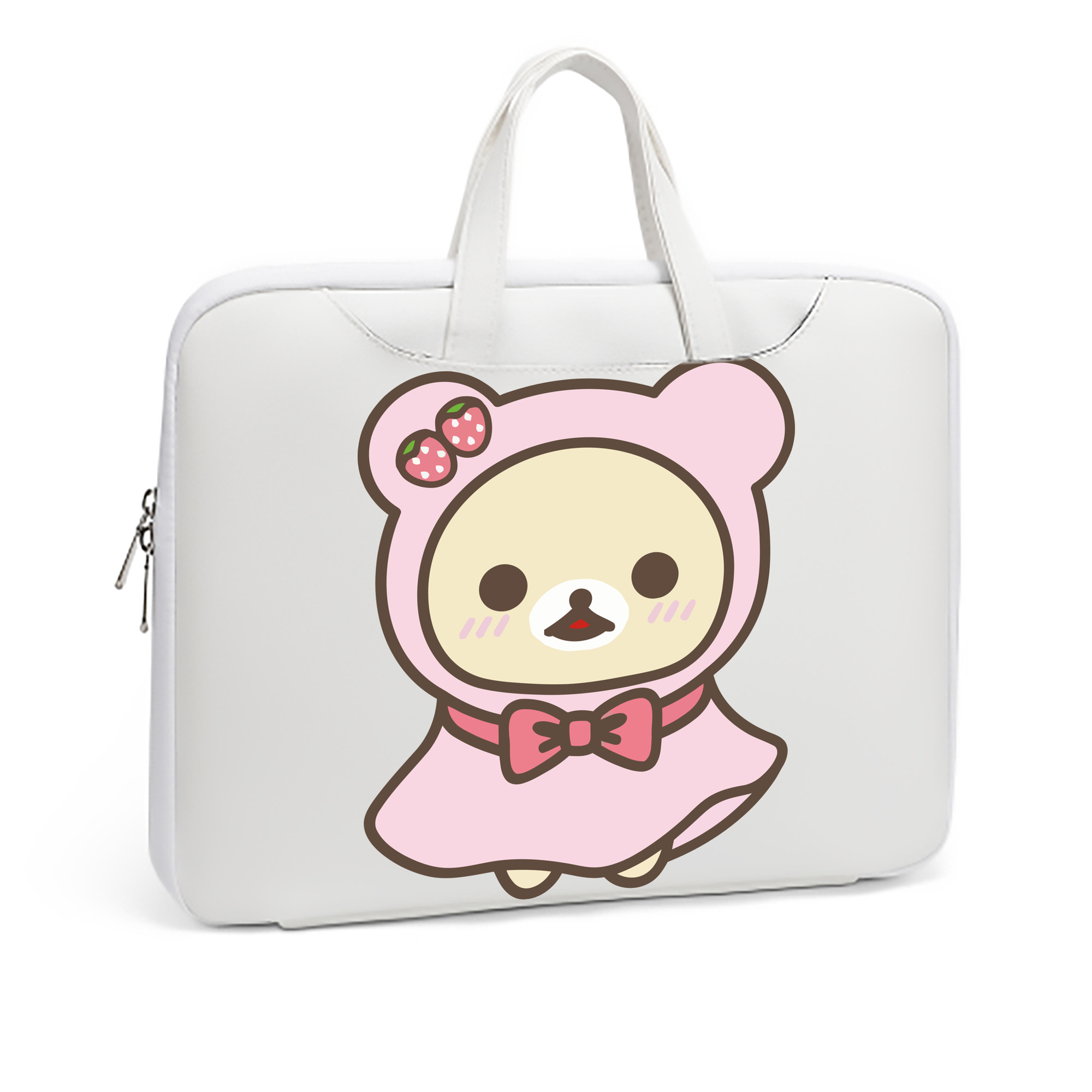 （画像用） リラックマ リラックマ キイロイトリ Rilakkuma Korilakkuma Kiiroitori レザーラップトップバッグ　ノートパソコンケース