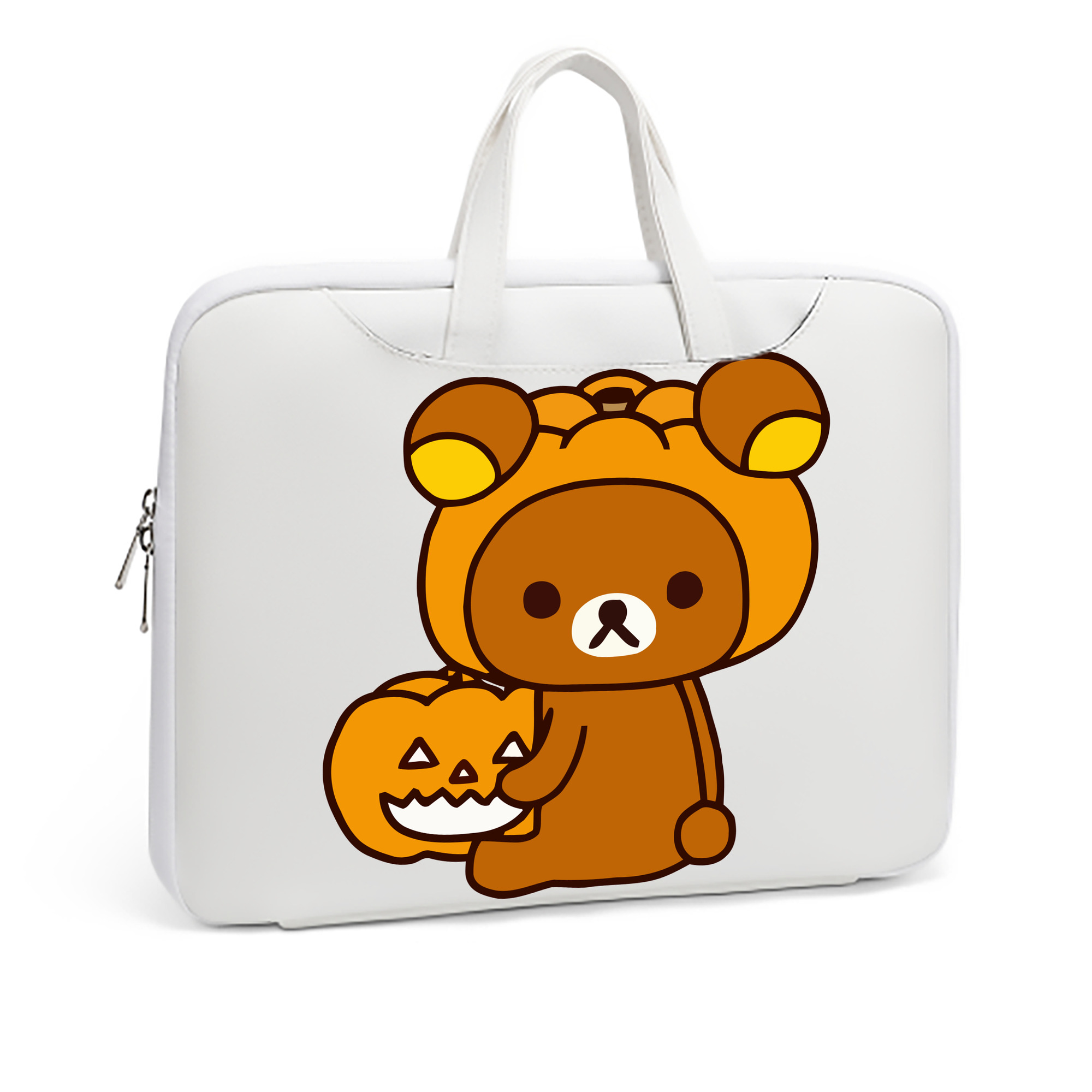 （画像用） リラックマ リラックマ キイロイトリ Rilakkuma Korilakkuma Kiiroitori レザーラップトップバッグ　ノートパソコンケース