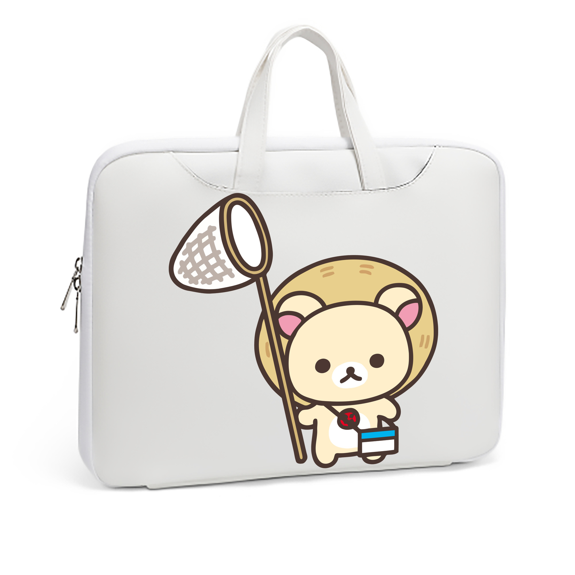 （画像用） リラックマ リラックマ キイロイトリ Rilakkuma Korilakkuma Kiiroitori レザーラップトップバッグ　ノートパソコンケース