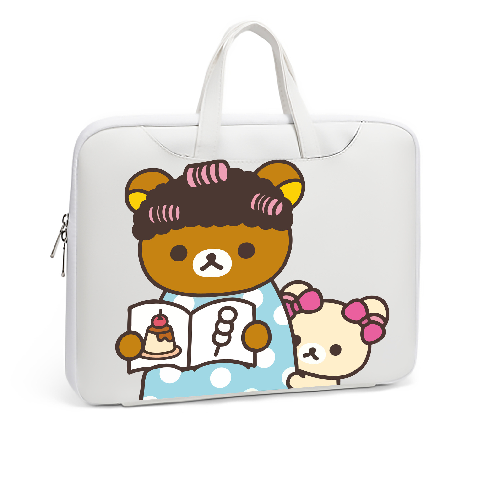 （画像用） リラックマ リラックマ キイロイトリ Rilakkuma Korilakkuma Kiiroitori レザーラップトップバッグ　ノートパソコンケース