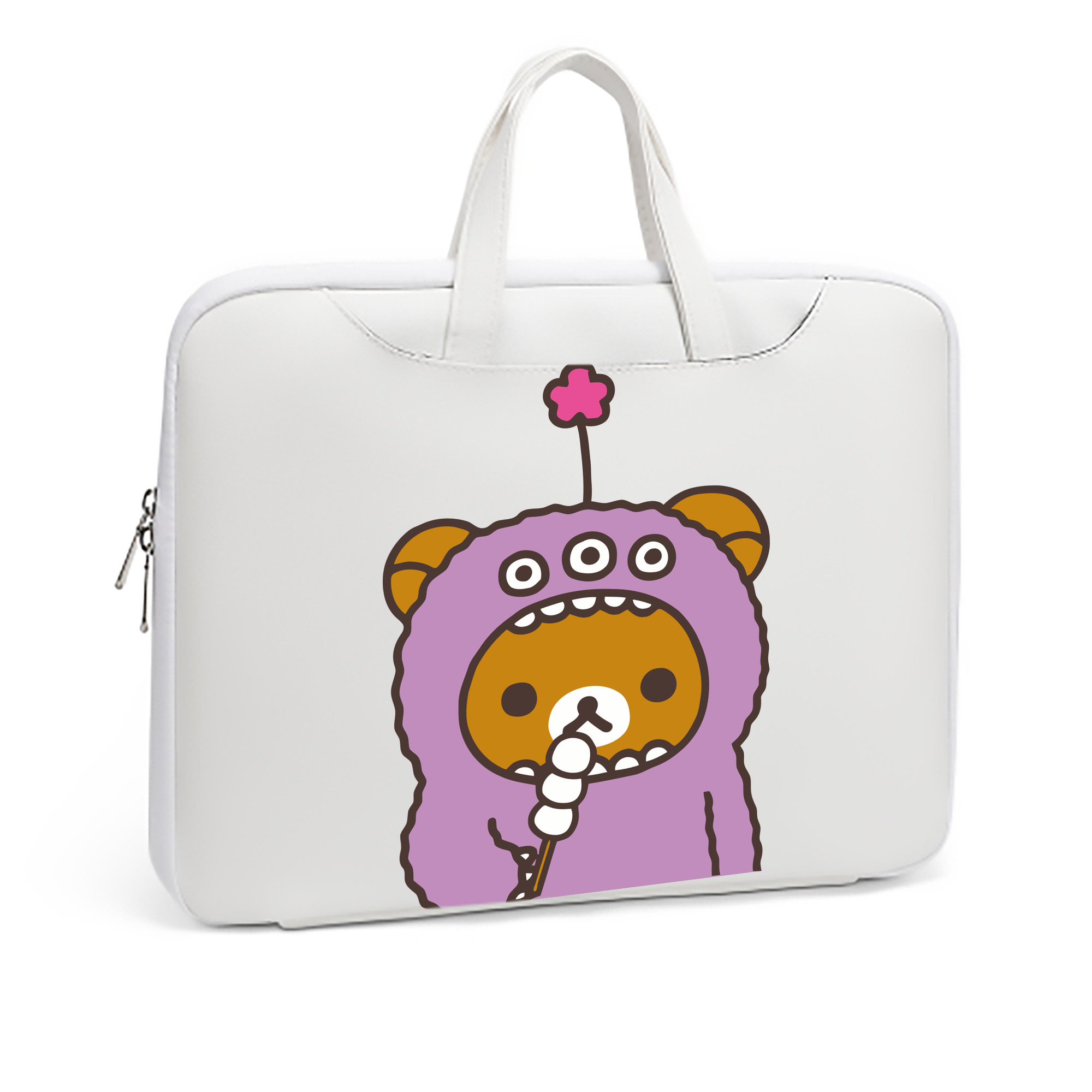 （画像用） リラックマ リラックマ キイロイトリ Rilakkuma Korilakkuma Kiiroitori レザーラップトップバッグ　ノートパソコンケース