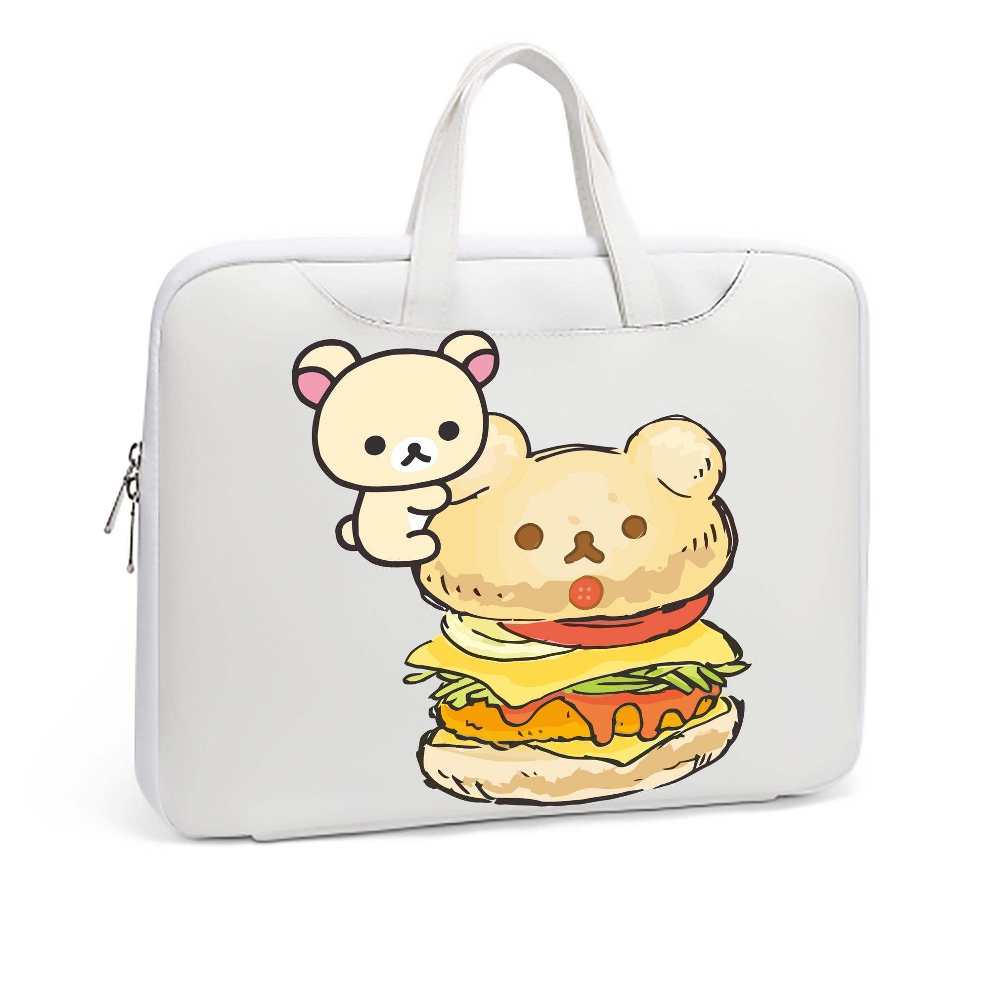 （画像用） リラックマ リラックマ キイロイトリ Rilakkuma Korilakkuma Kiiroitori レザーラップトップバッグ　ノートパソコンケース