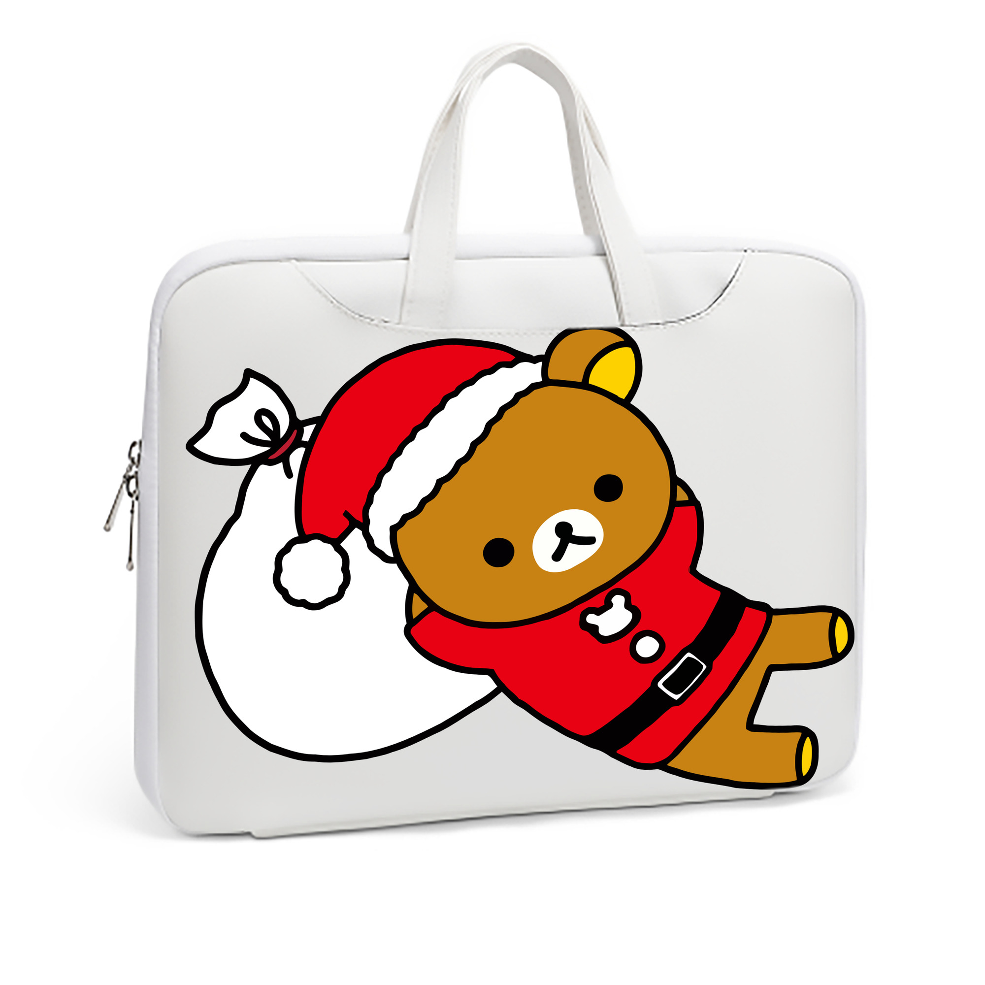 （画像用） リラックマ リラックマ キイロイトリ Rilakkuma Korilakkuma Kiiroitori レザーラップトップバッグ　ノートパソコンケース