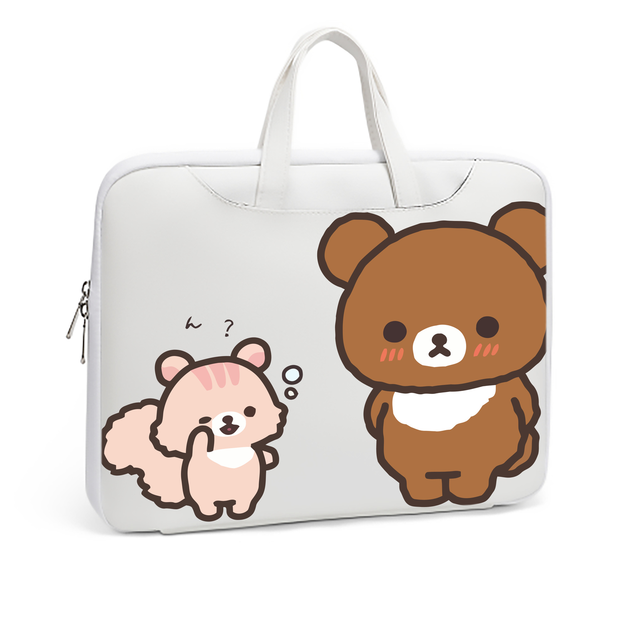 （画像用） リラックマ リラックマ キイロイトリ Rilakkuma Korilakkuma Kiiroitori レザーラップトップバッグ　ノートパソコンケース