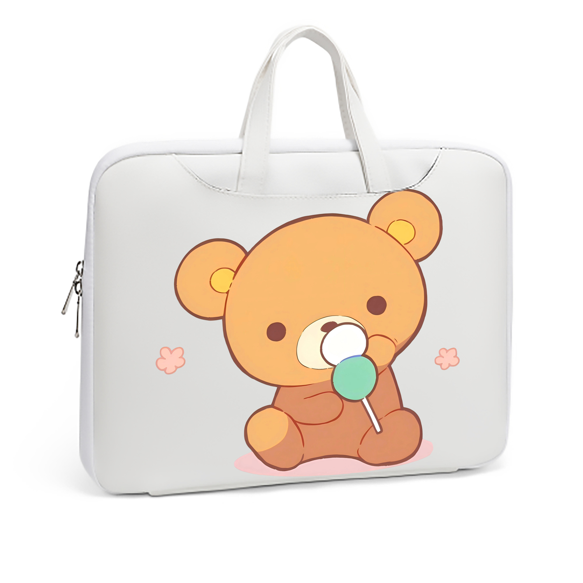 （画像用） リラックマ リラックマ キイロイトリ Rilakkuma Korilakkuma Kiiroitori レザーラップトップバッグ　ノートパソコンケース