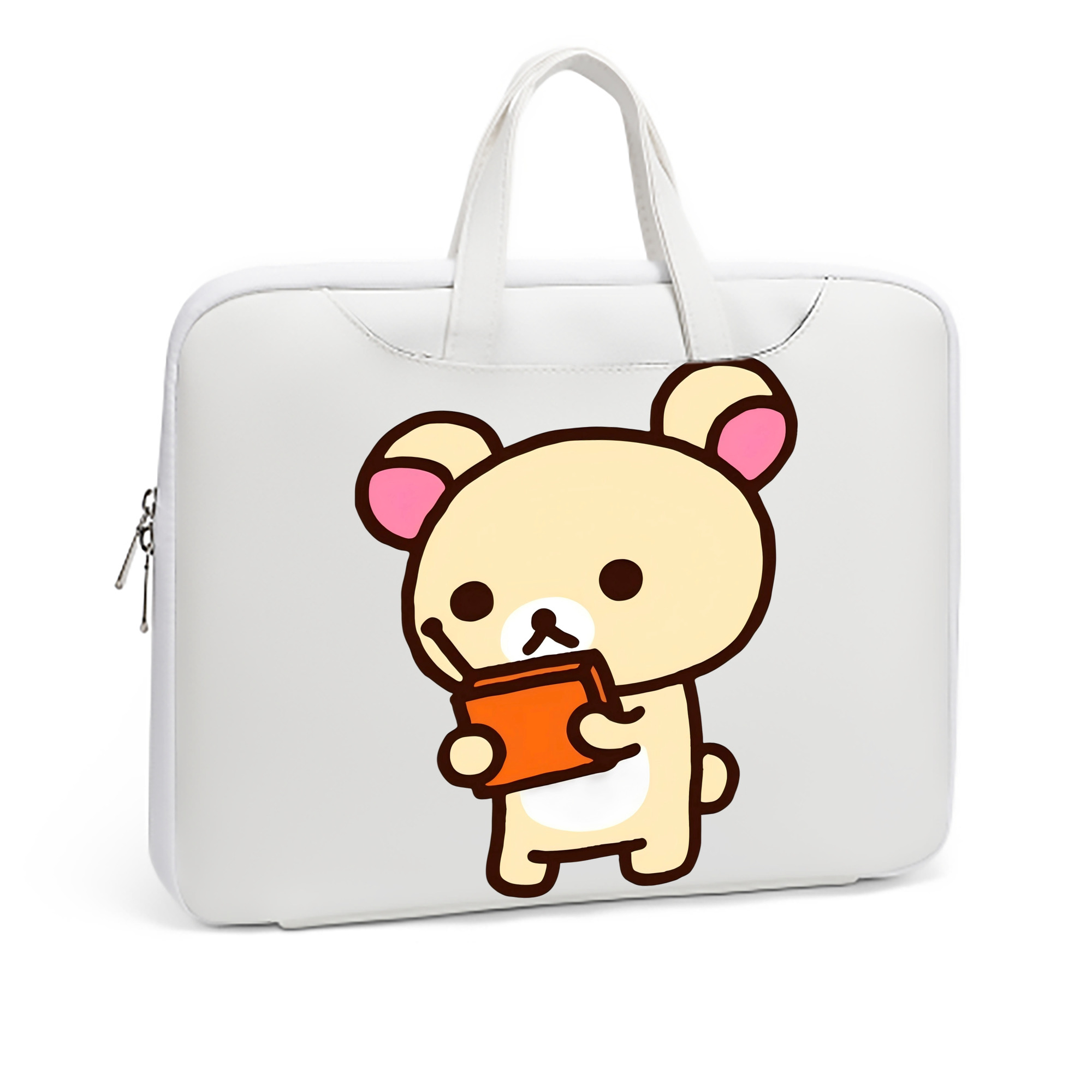 （画像用） リラックマ リラックマ キイロイトリ Rilakkuma Korilakkuma Kiiroitori レザーラップトップバッグ　ノートパソコンケース