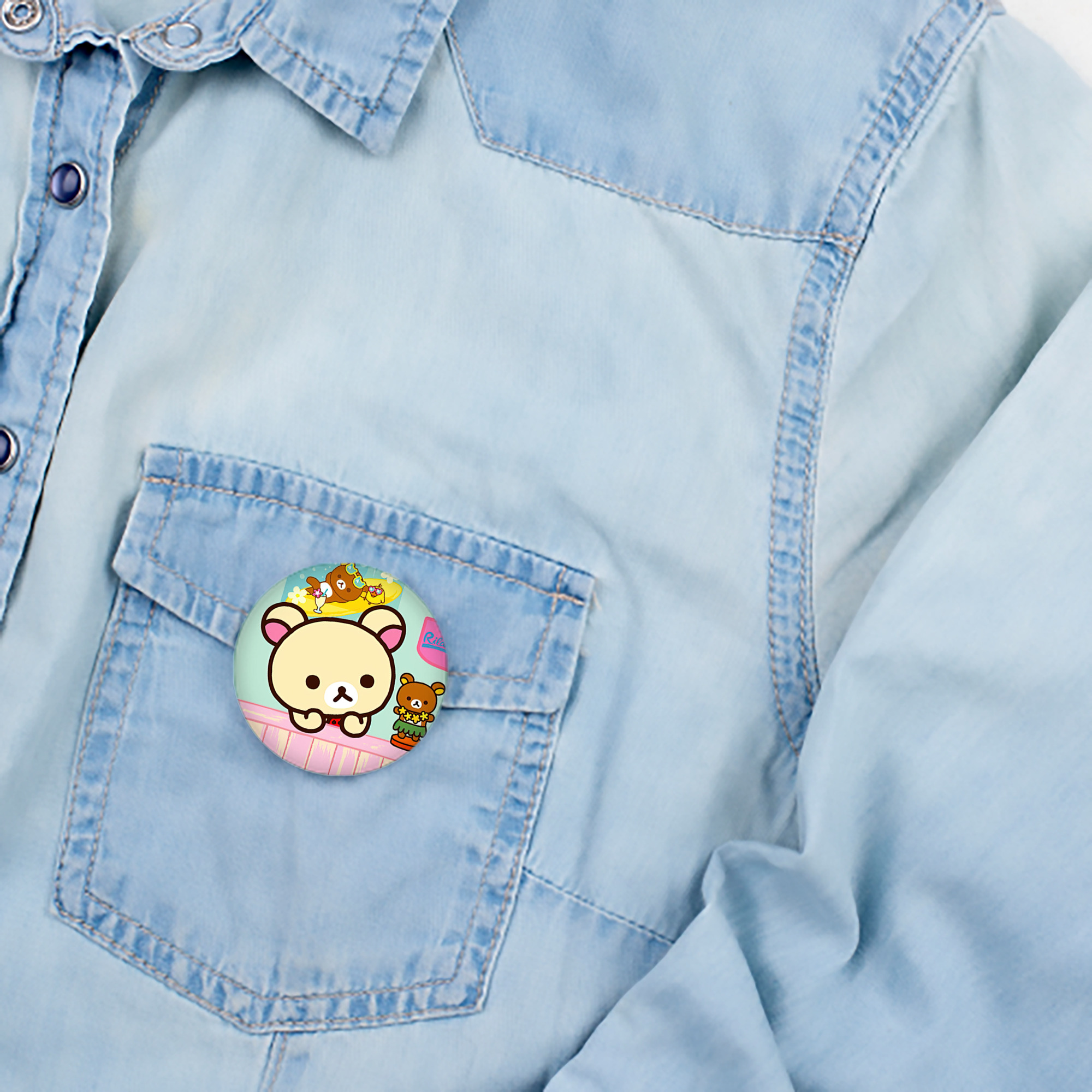 リラックマ リラックマ キイロイトリ Rilakkuma Korilakkuma Kiiroitori 6cm 缶バッジ 複数セット