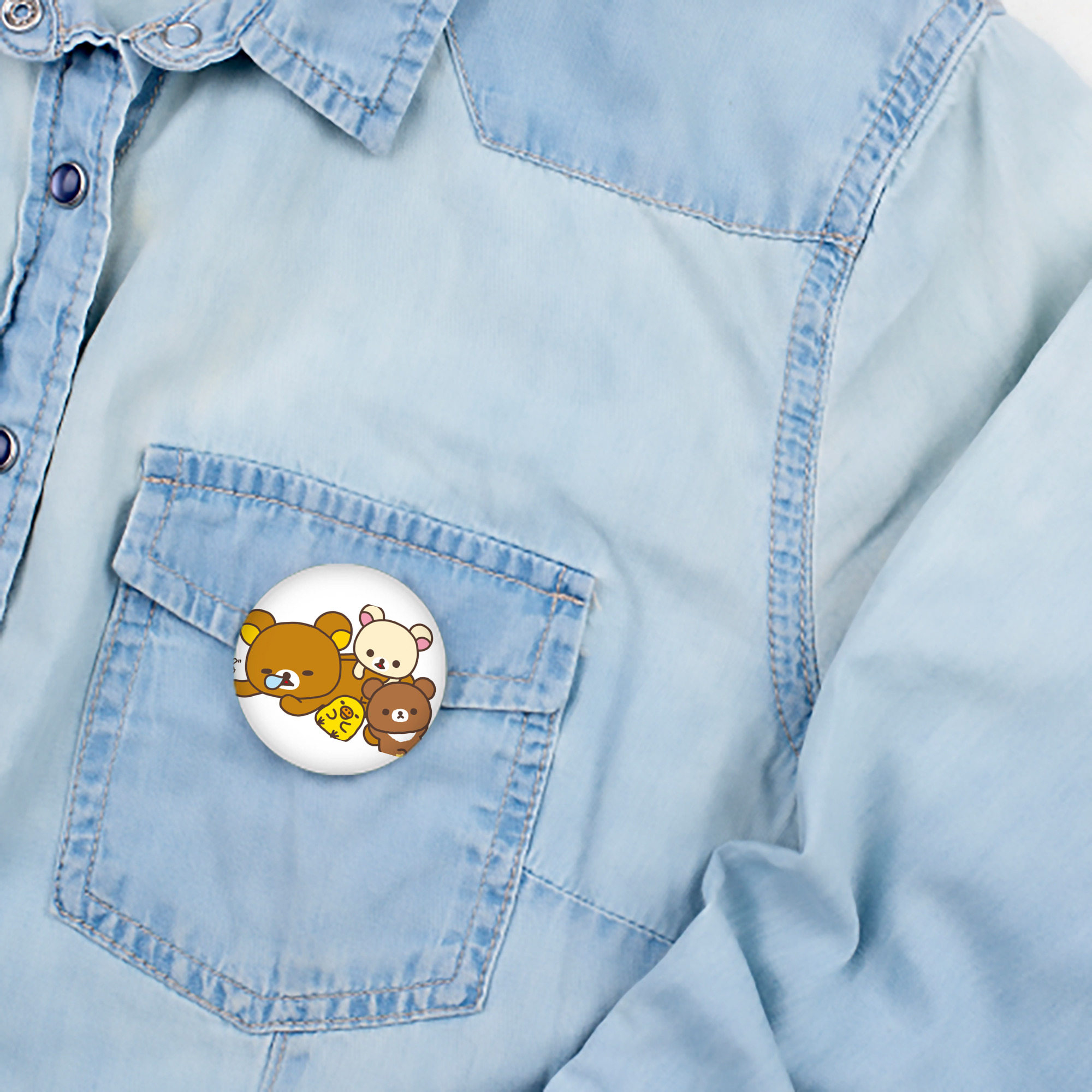 リラックマ リラックマ キイロイトリ Rilakkuma Korilakkuma Kiiroitori 6cm 缶バッジ 複数セット