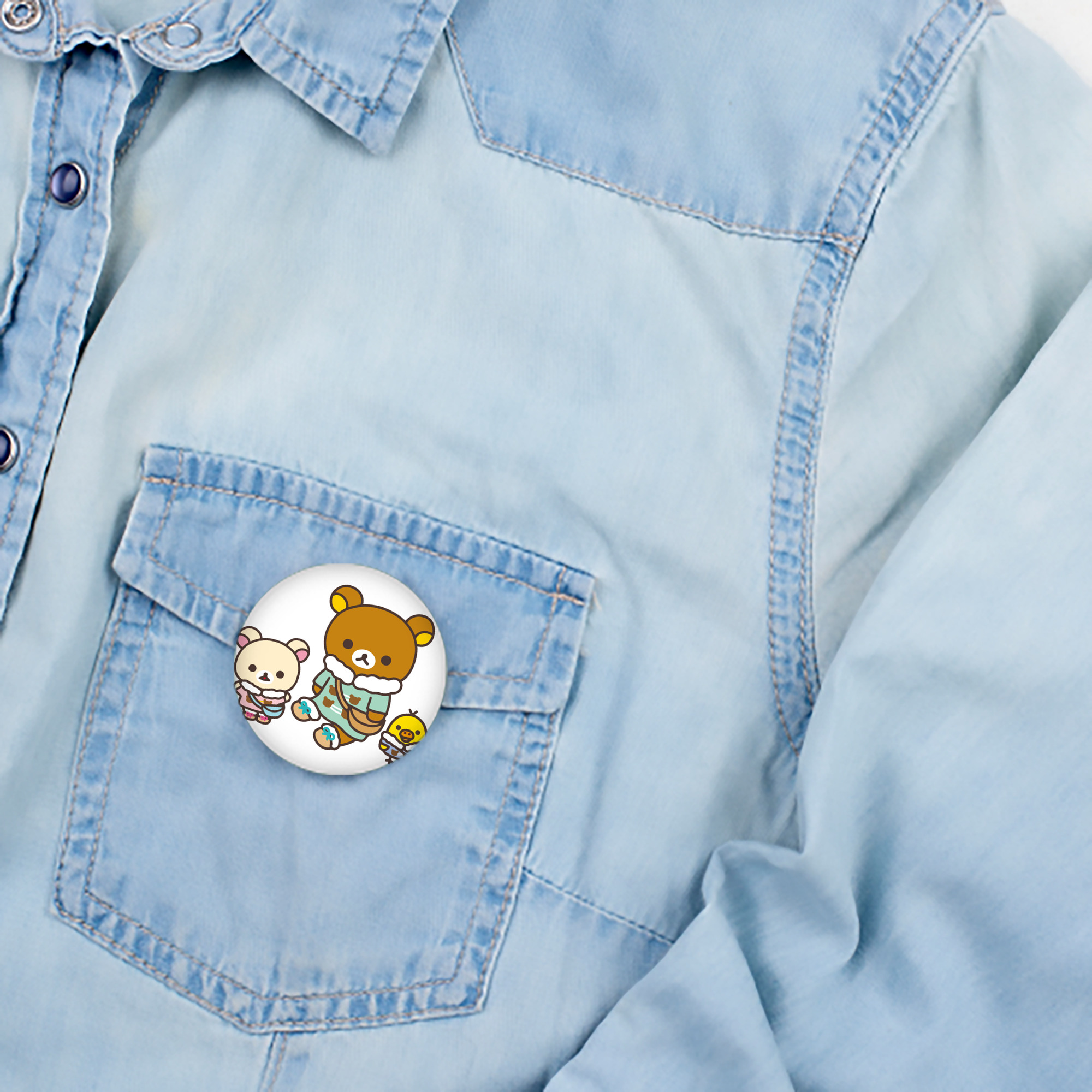 リラックマ リラックマ キイロイトリ Rilakkuma Korilakkuma Kiiroitori 6cm 缶バッジ 複数セット