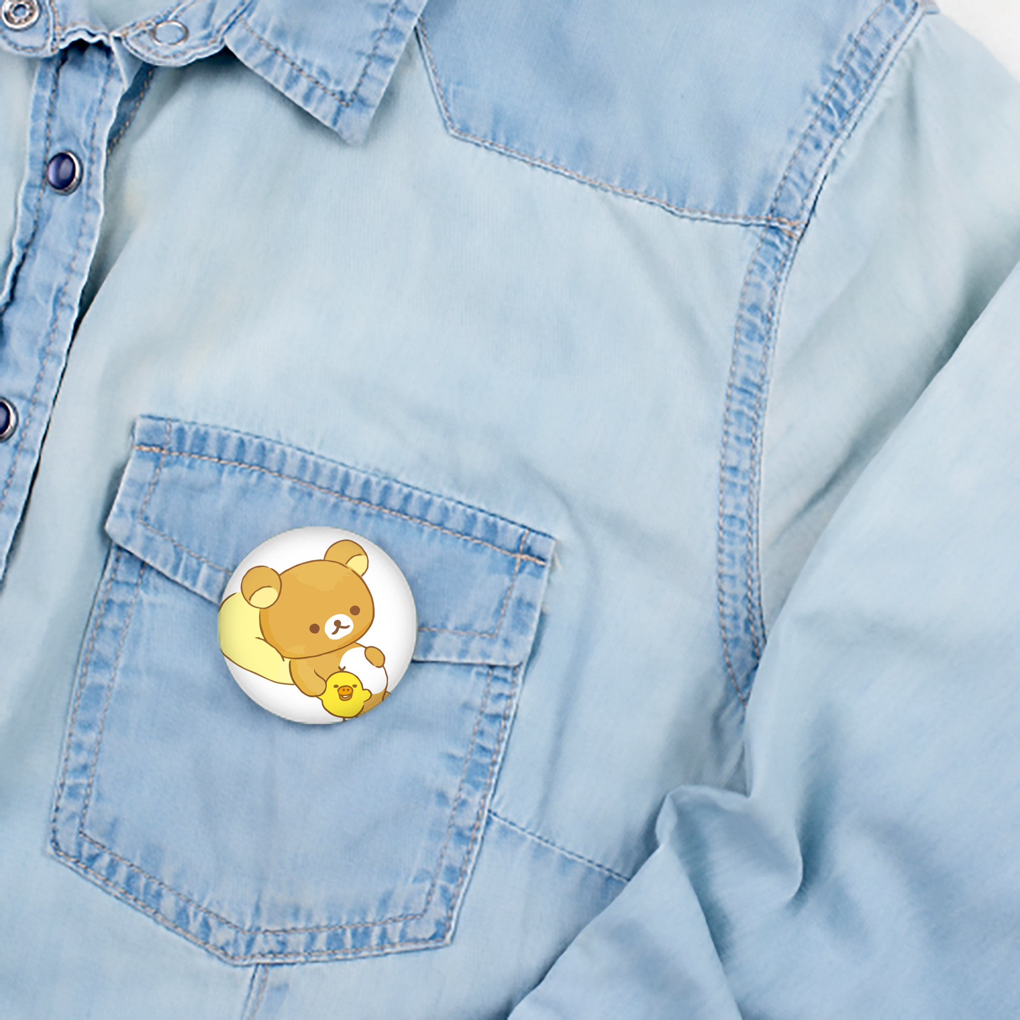 リラックマ リラックマ キイロイトリ Rilakkuma Korilakkuma Kiiroitori 6cm 缶バッジ 複数セット