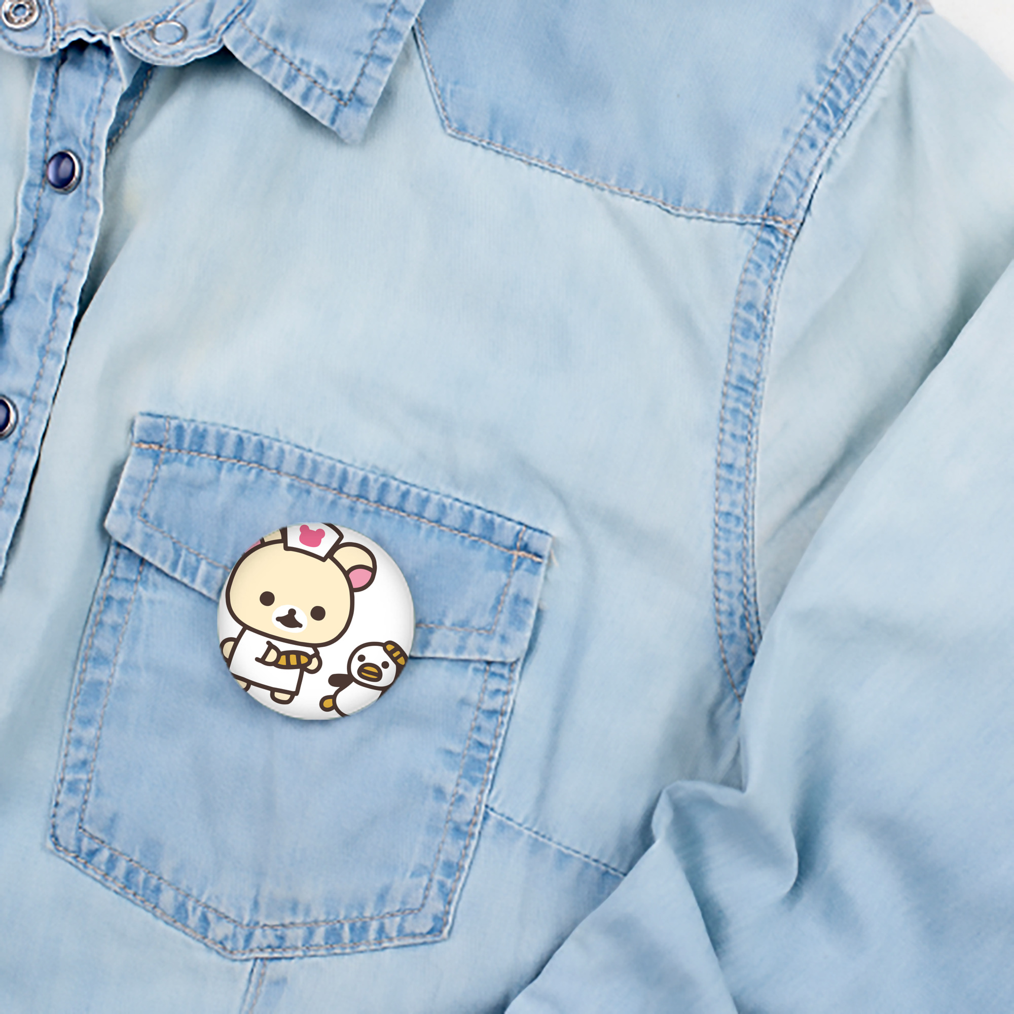 リラックマ リラックマ キイロイトリ Rilakkuma Korilakkuma Kiiroitori 6cm 缶バッジ 複数セット