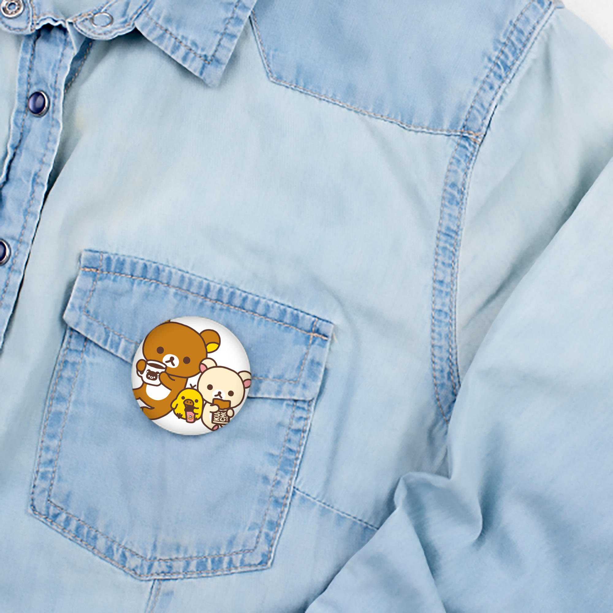 リラックマ リラックマ キイロイトリ Rilakkuma Korilakkuma Kiiroitori 6cm 缶バッジ 複数セット