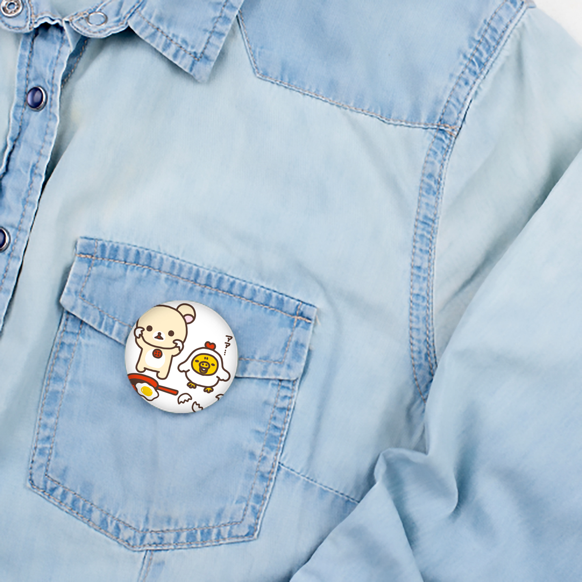 リラックマ リラックマ キイロイトリ Rilakkuma Korilakkuma Kiiroitori 6cm 缶バッジ 複数セット