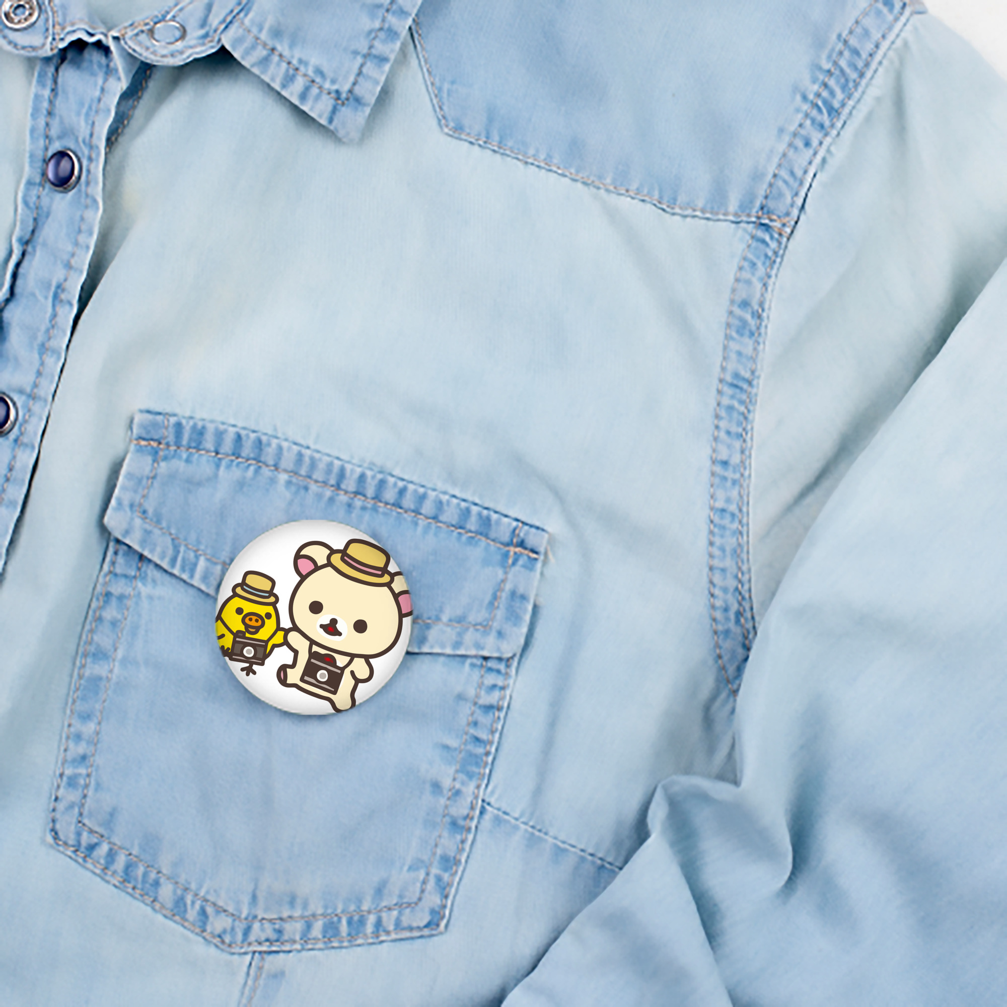 リラックマ リラックマ キイロイトリ Rilakkuma Korilakkuma Kiiroitori 6cm 缶バッジ 複数セット