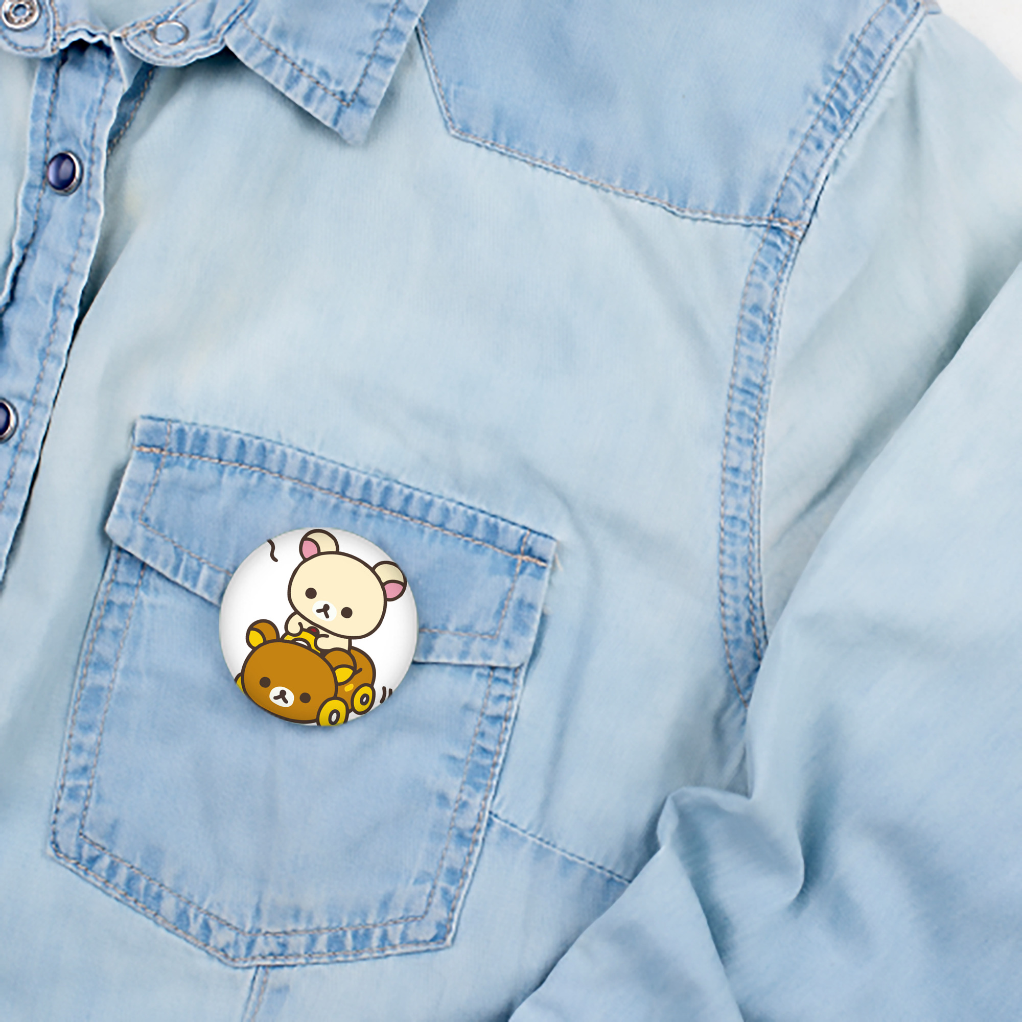 リラックマ リラックマ キイロイトリ Rilakkuma Korilakkuma Kiiroitori 6cm 缶バッジ 複数セット