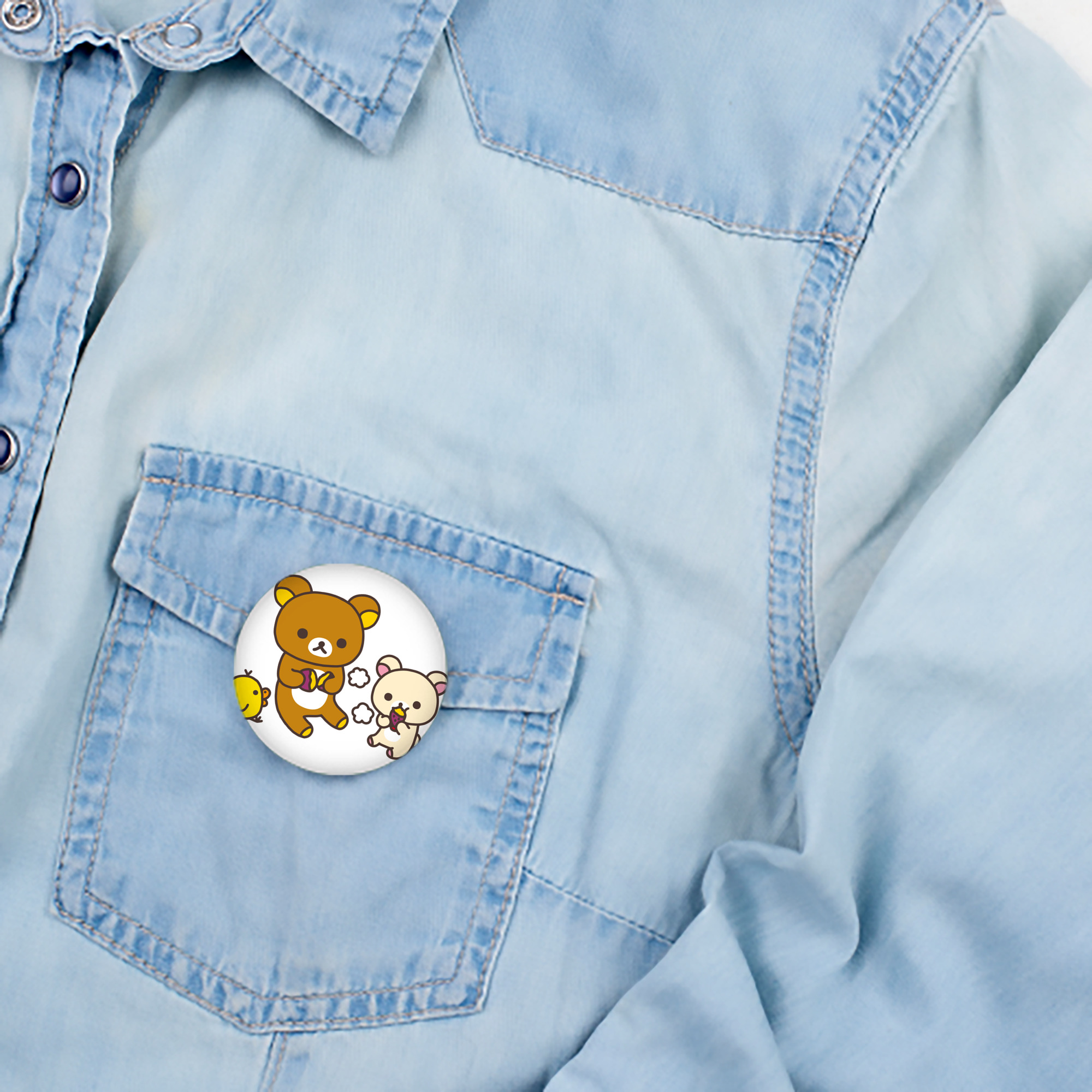 リラックマ リラックマ キイロイトリ Rilakkuma Korilakkuma Kiiroitori 6cm 缶バッジ 複数セット