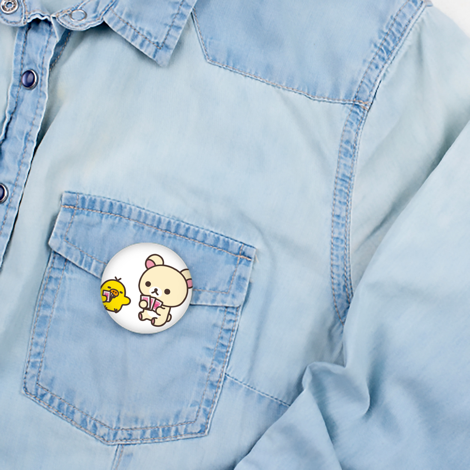 リラックマ リラックマ キイロイトリ Rilakkuma Korilakkuma Kiiroitori 6cm 缶バッジ 複数セット