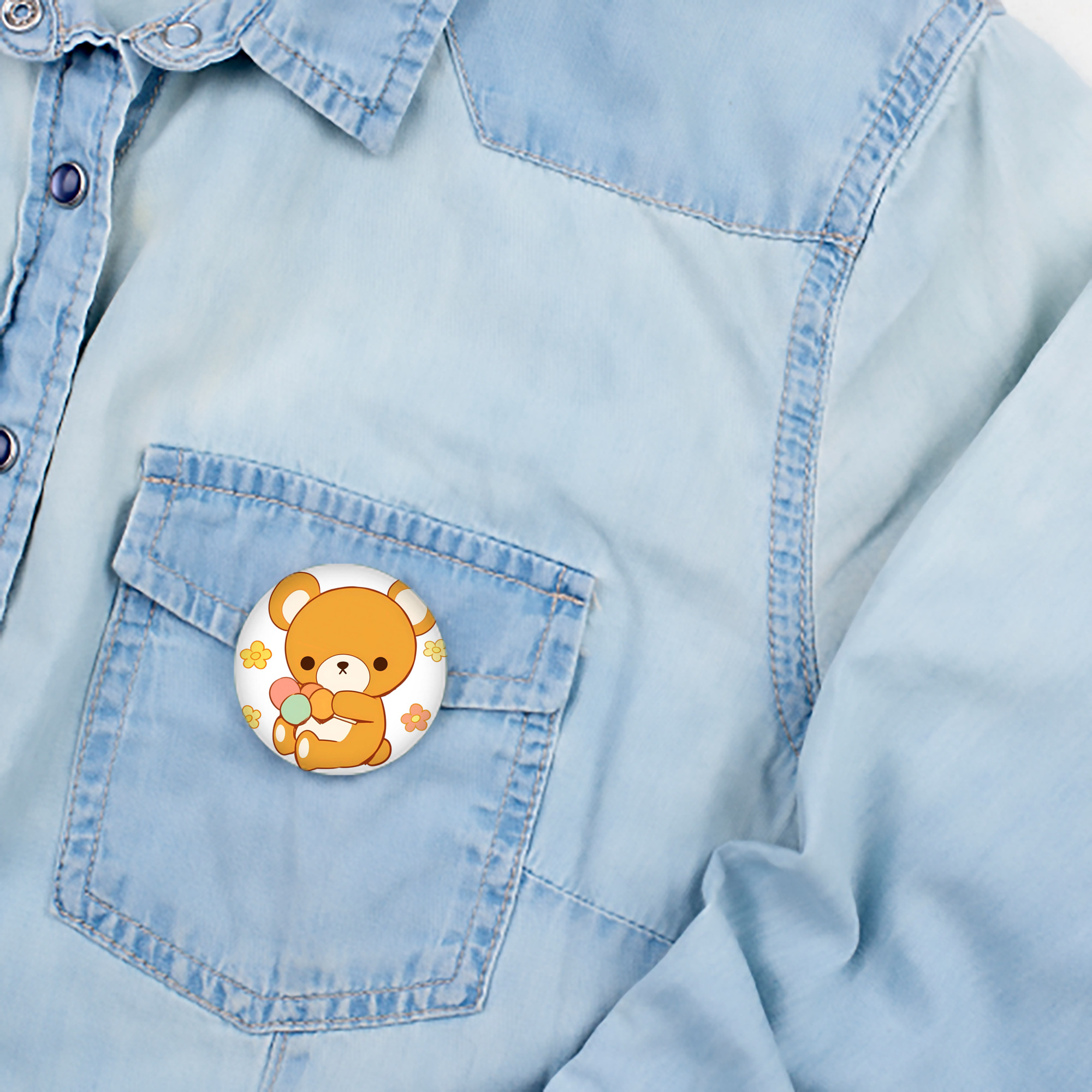 リラックマ リラックマ キイロイトリ Rilakkuma Korilakkuma Kiiroitori 6cm 缶バッジ 複数セット