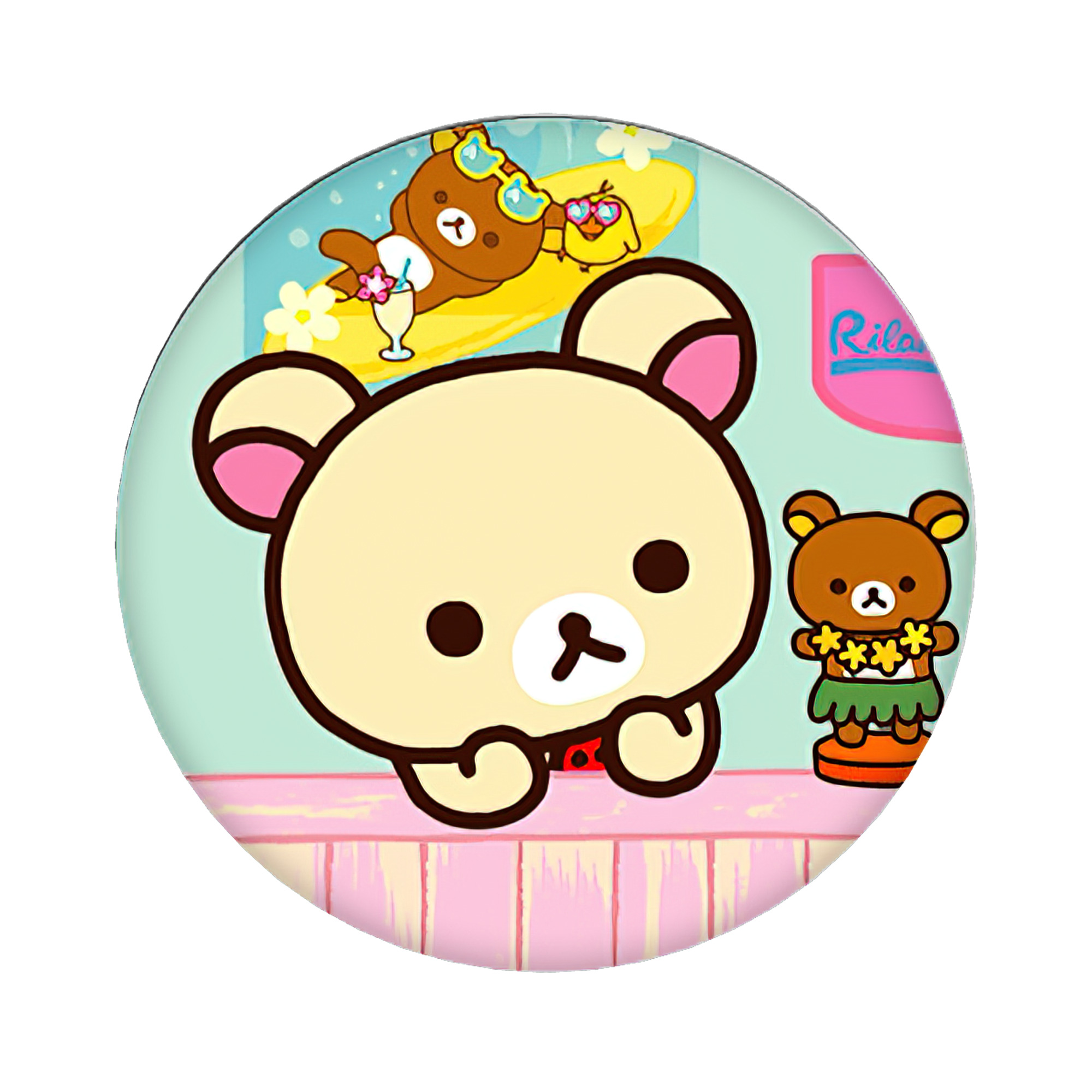 （画像用） リラックマ リラックマ キイロイトリ Rilakkuma Korilakkuma Kiiroitori 6cm 缶バッジ 複数セット