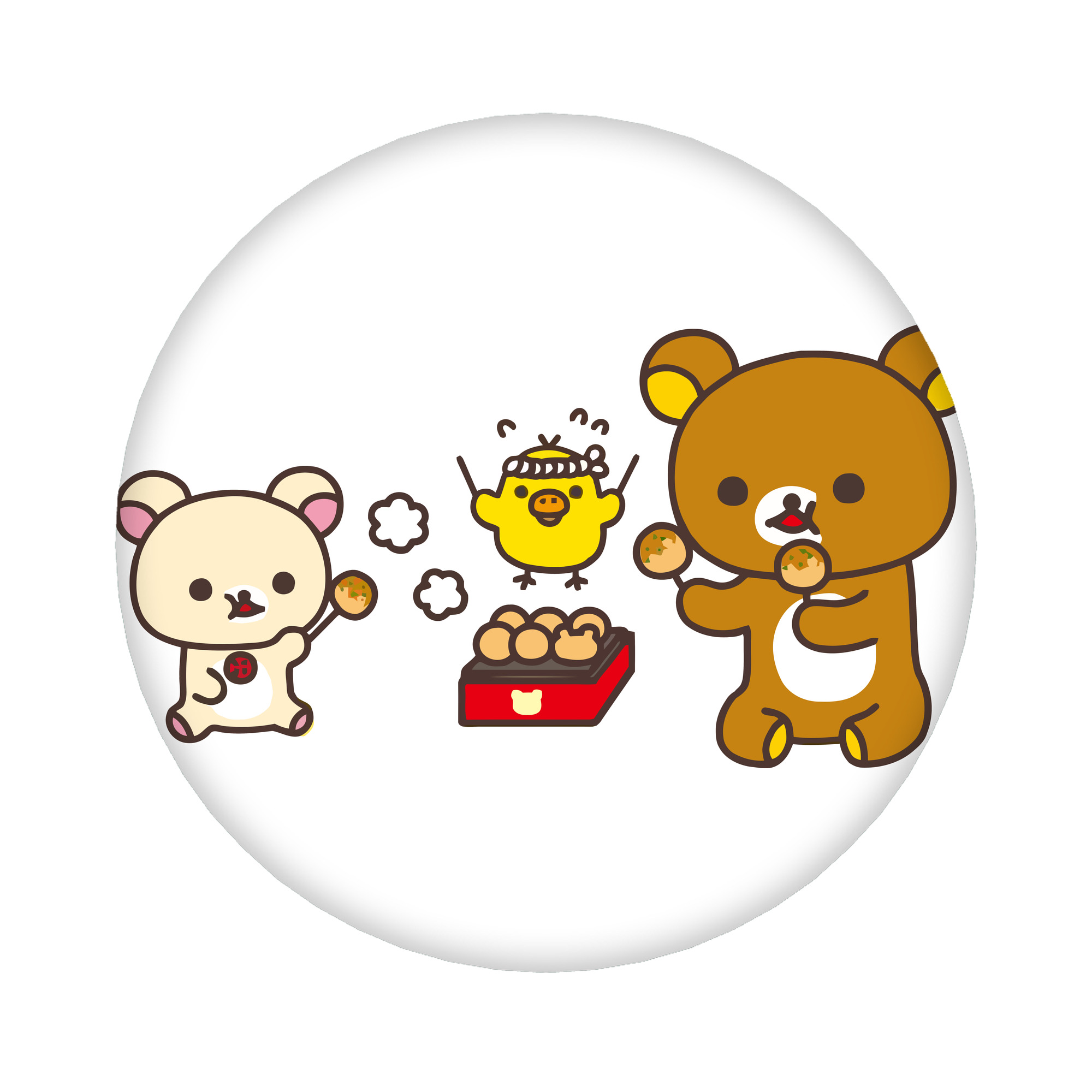 （画像用） リラックマ リラックマ キイロイトリ Rilakkuma Korilakkuma Kiiroitori 6cm 缶バッジ 複数セット