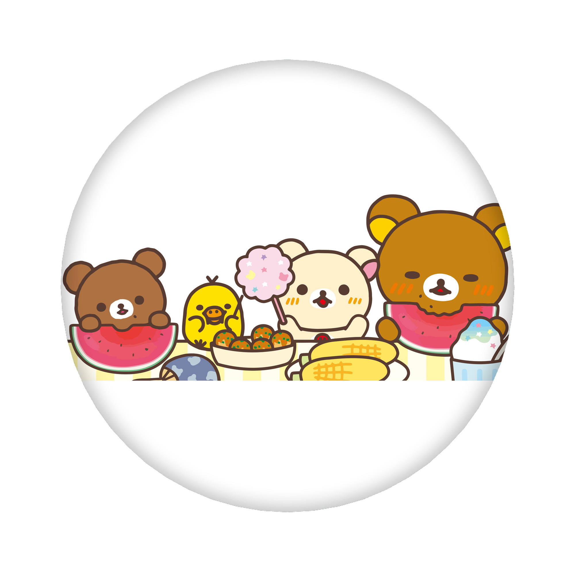（画像用） リラックマ リラックマ キイロイトリ Rilakkuma Korilakkuma Kiiroitori 6cm 缶バッジ 複数セット