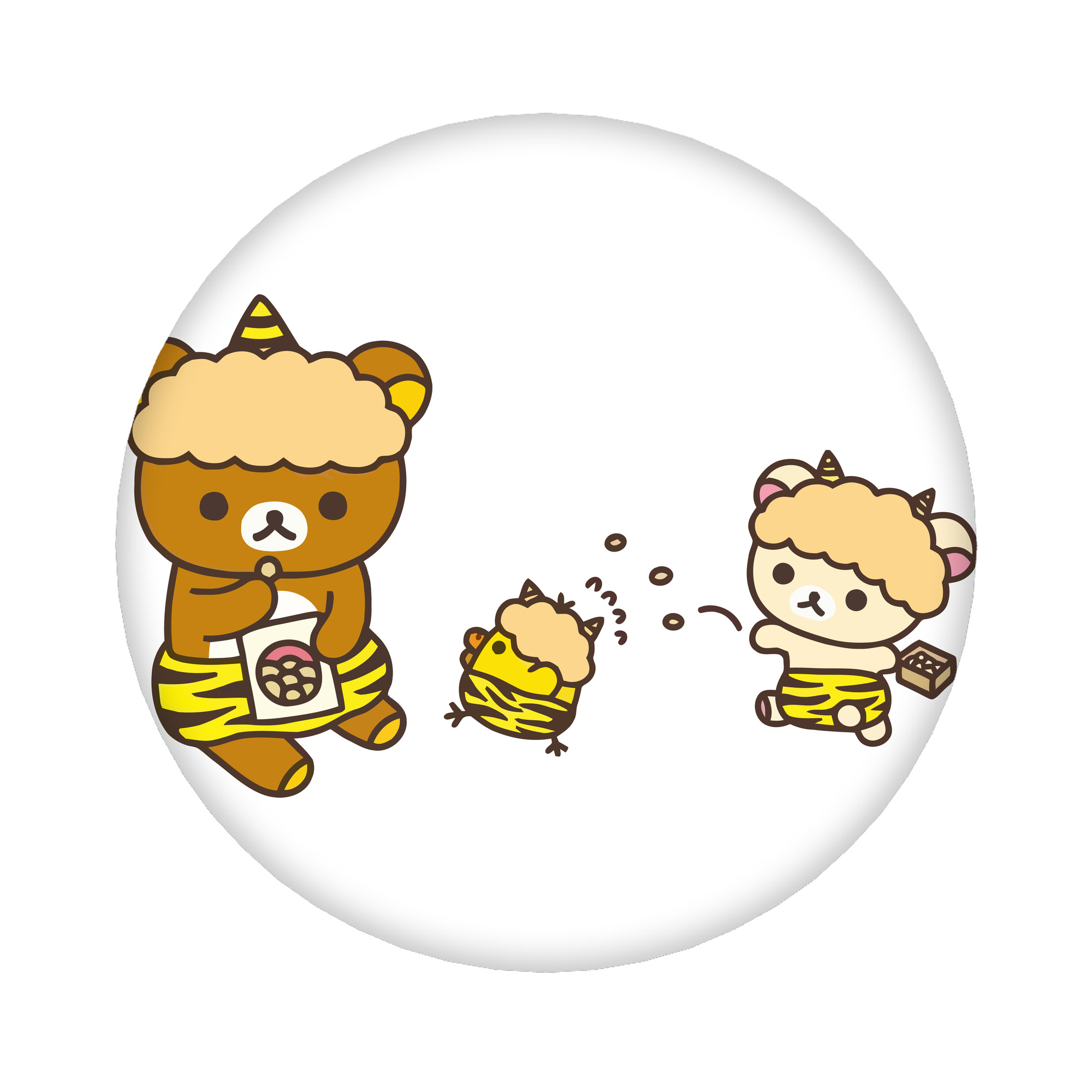 （画像用） リラックマ リラックマ キイロイトリ Rilakkuma Korilakkuma Kiiroitori 6cm 缶バッジ 複数セット