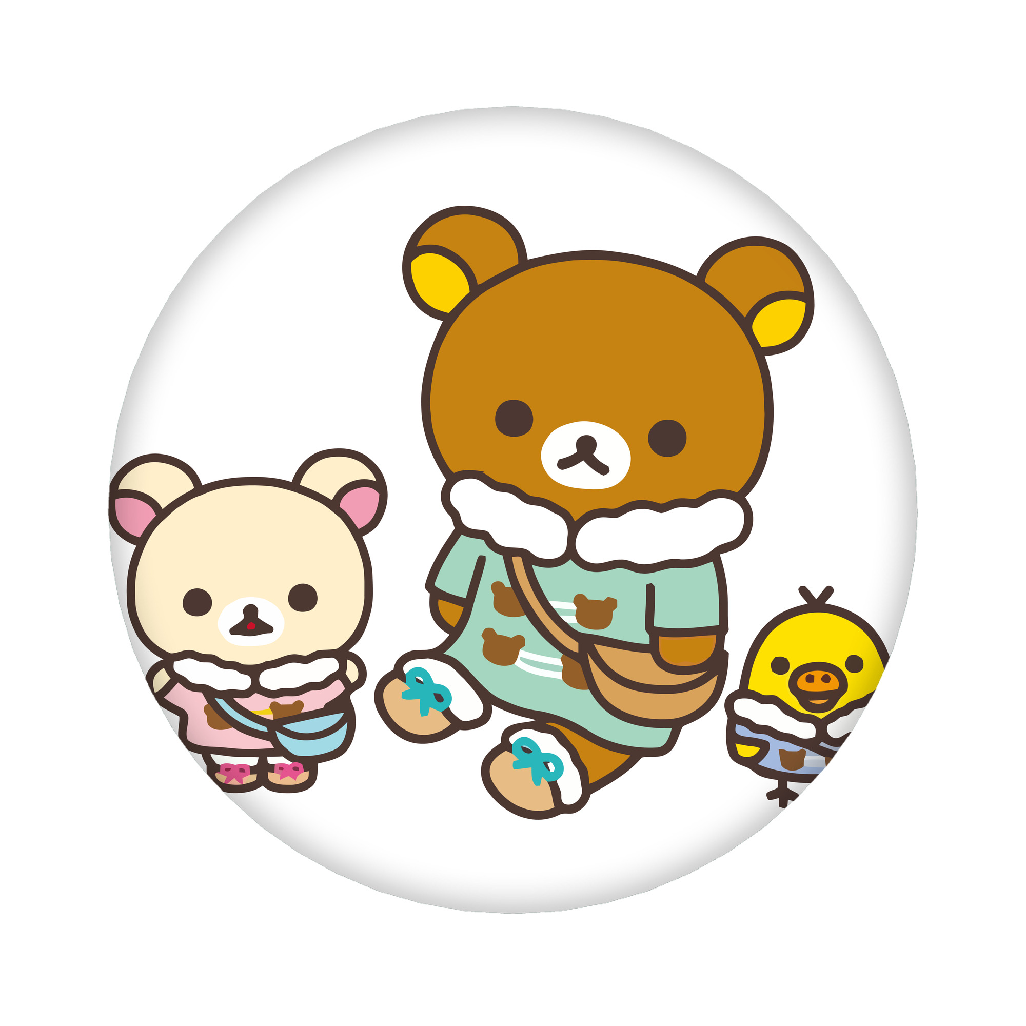（画像用） リラックマ リラックマ キイロイトリ Rilakkuma Korilakkuma Kiiroitori 6cm 缶バッジ 複数セット