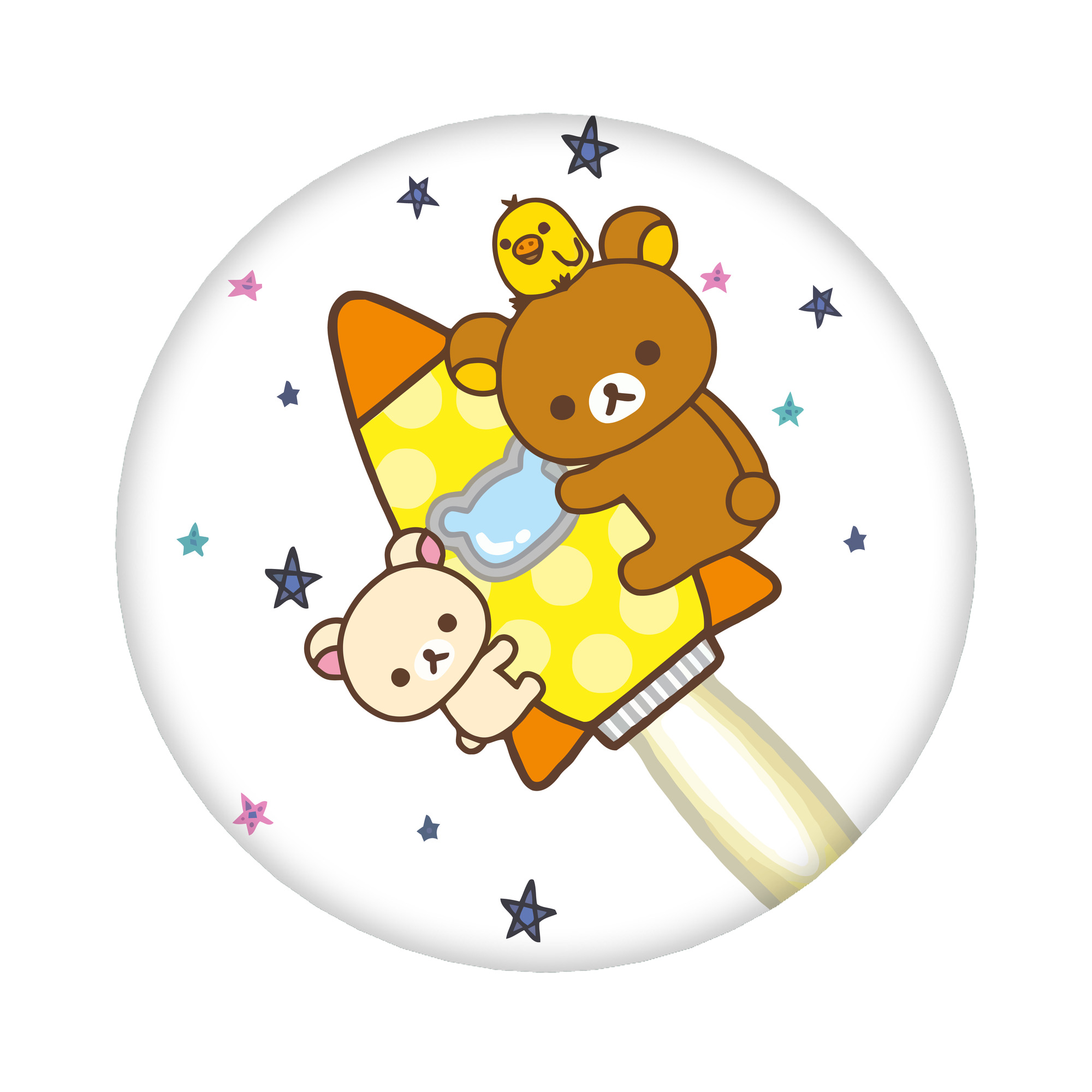 （画像用） リラックマ リラックマ キイロイトリ Rilakkuma Korilakkuma Kiiroitori 6cm 缶バッジ 複数セット