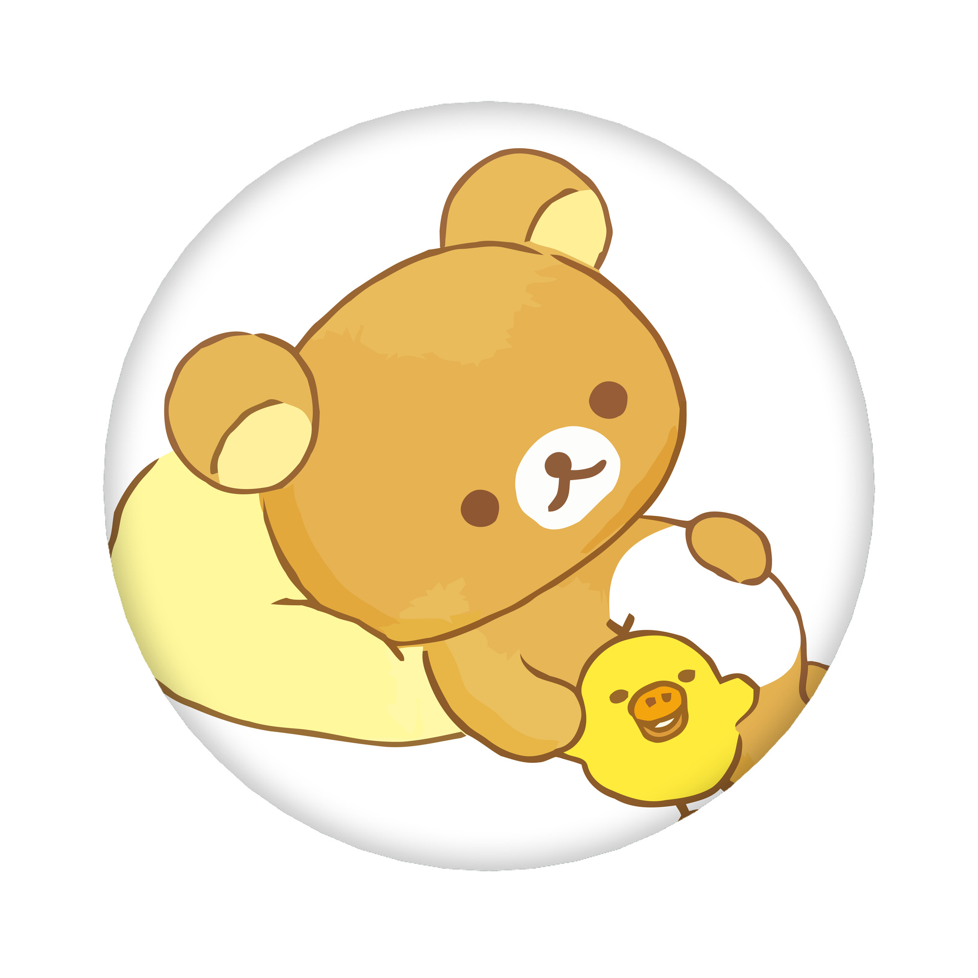 （画像用） リラックマ リラックマ キイロイトリ Rilakkuma Korilakkuma Kiiroitori 6cm 缶バッジ 複数セット