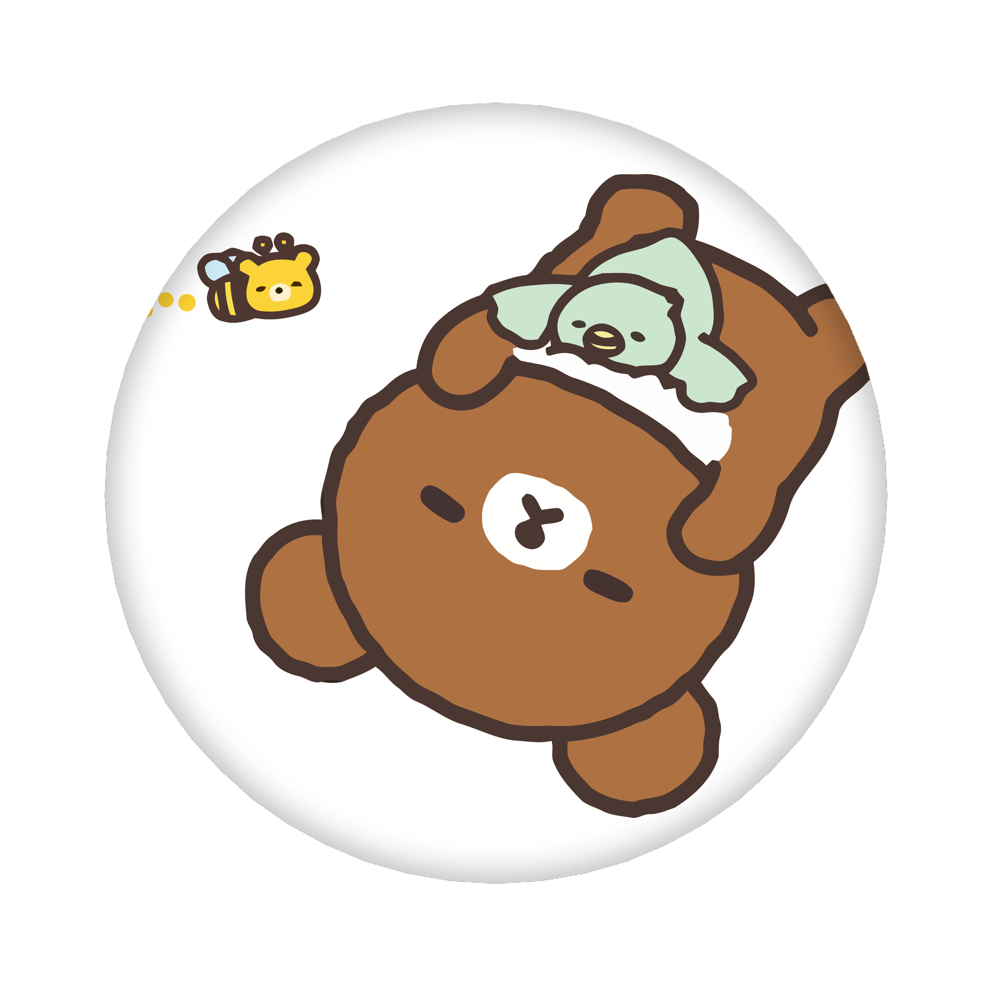 （画像用） リラックマ リラックマ キイロイトリ Rilakkuma Korilakkuma Kiiroitori 6cm 缶バッジ 複数セット