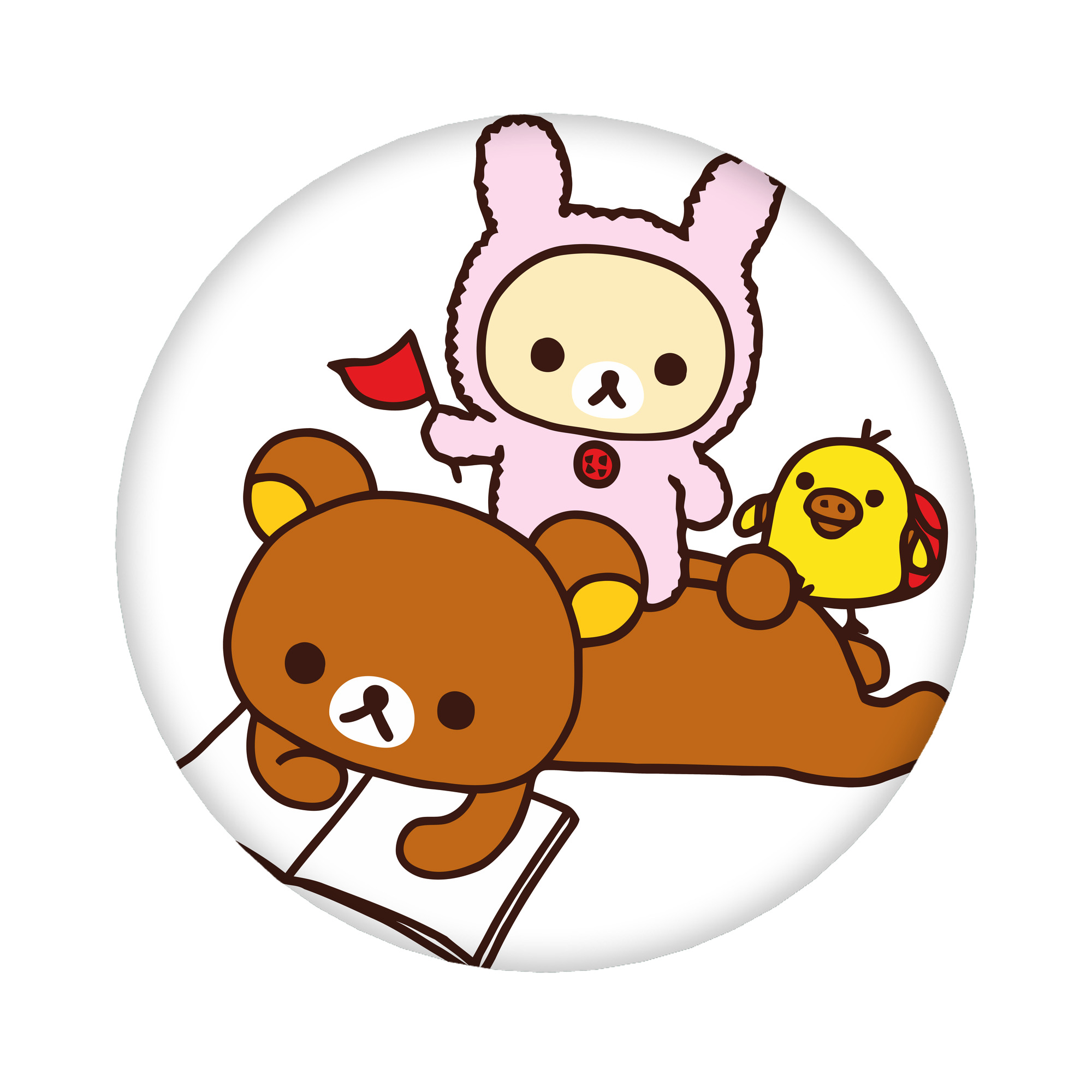 （画像用） リラックマ リラックマ キイロイトリ Rilakkuma Korilakkuma Kiiroitori 6cm 缶バッジ 複数セット