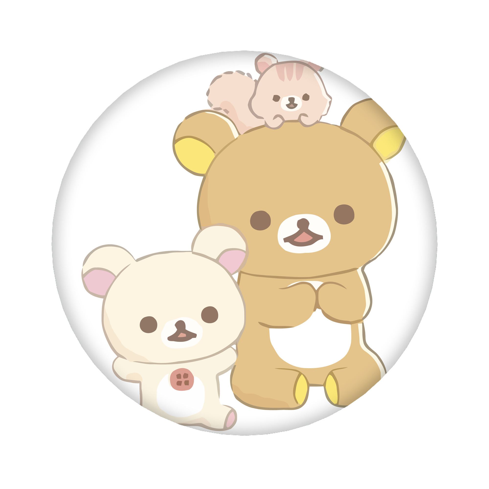 （画像用） リラックマ リラックマ キイロイトリ Rilakkuma Korilakkuma Kiiroitori 6cm 缶バッジ 複数セット