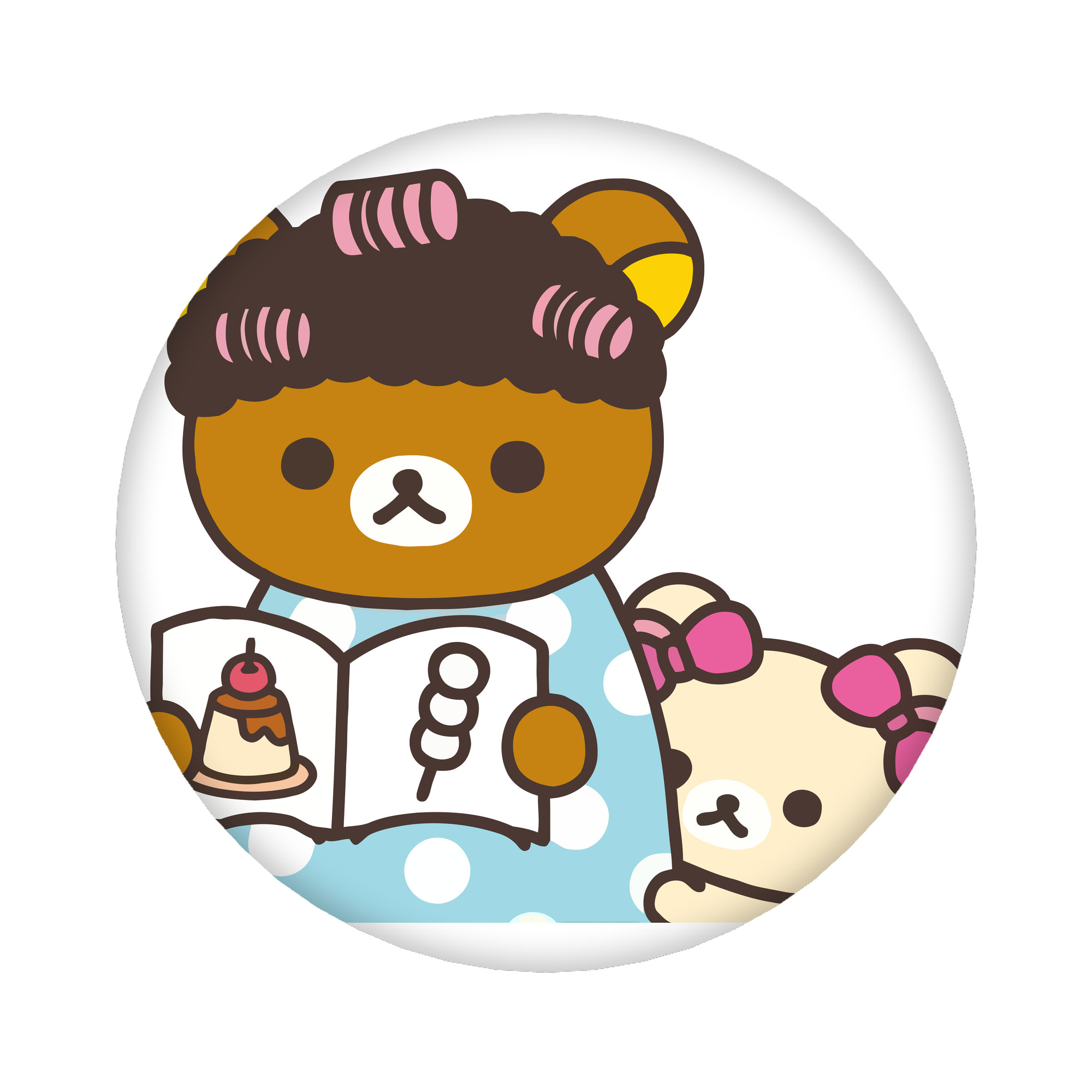 （画像用） リラックマ リラックマ キイロイトリ Rilakkuma Korilakkuma Kiiroitori 6cm 缶バッジ 複数セット