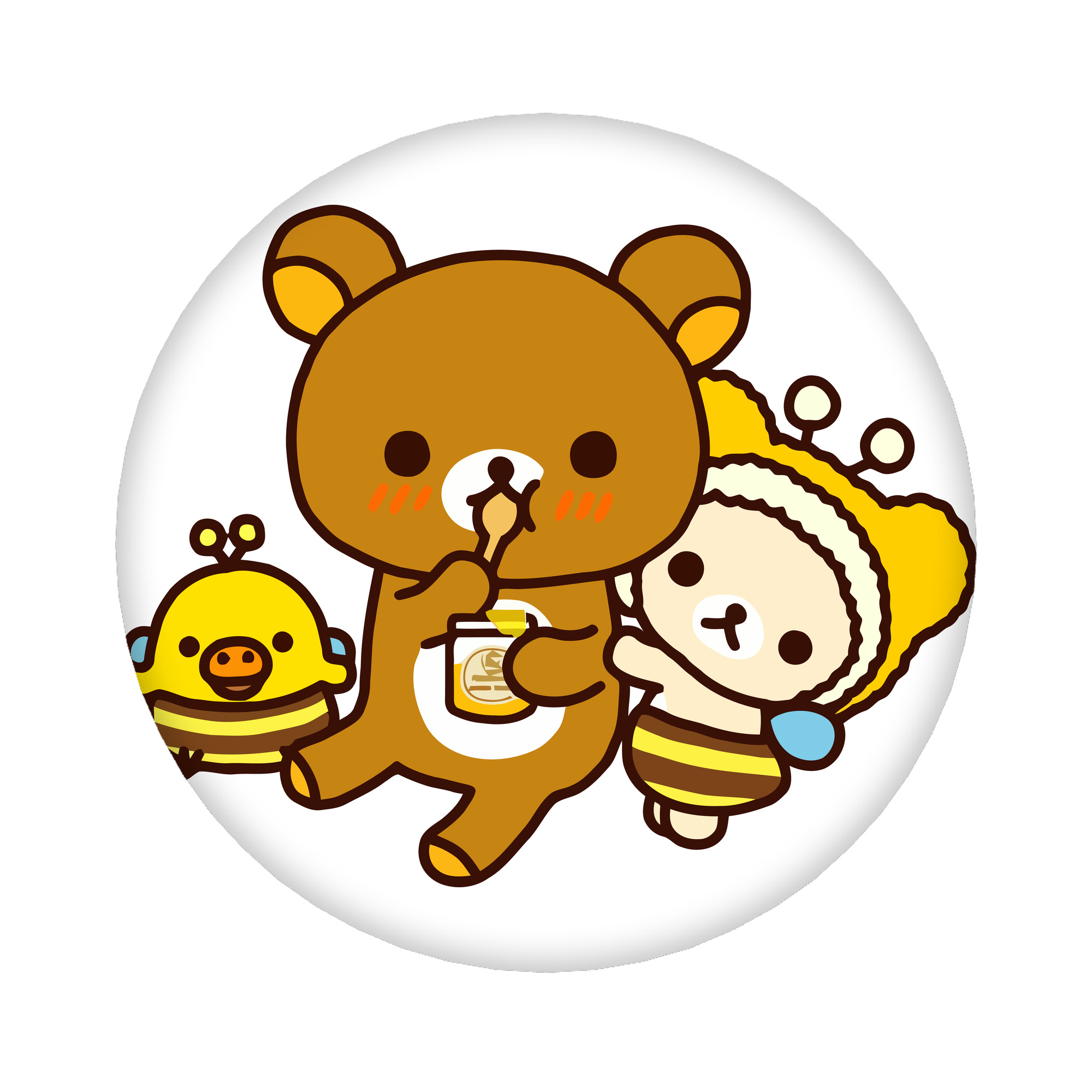 （画像用） リラックマ リラックマ キイロイトリ Rilakkuma Korilakkuma Kiiroitori 6cm 缶バッジ 複数セット