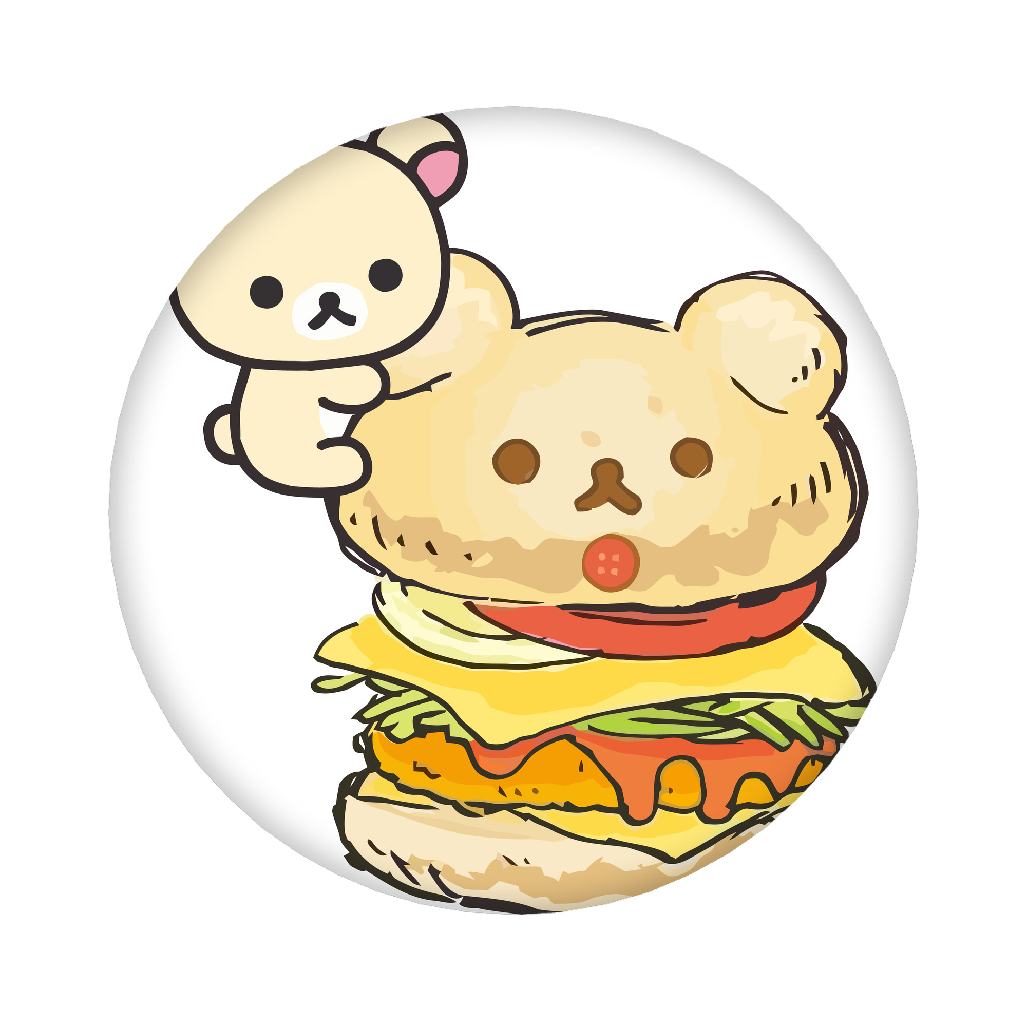（画像用） リラックマ リラックマ キイロイトリ Rilakkuma Korilakkuma Kiiroitori 6cm 缶バッジ 複数セット